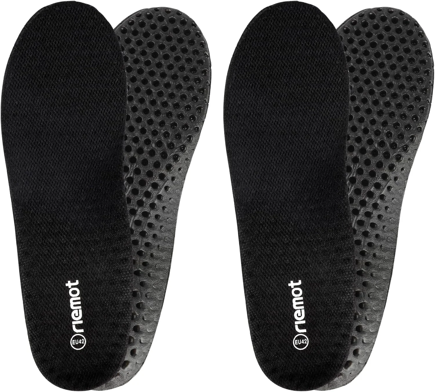 ریمووت 2 جفت کفی طبی راحت، کفی ورزشی، کفی کفش مردانه با قابلیت تهویه و بالشتک، کفی طبی برای کفش کار، کفش ورزشی، کفش پیاده روی، مشکی، سایز 46