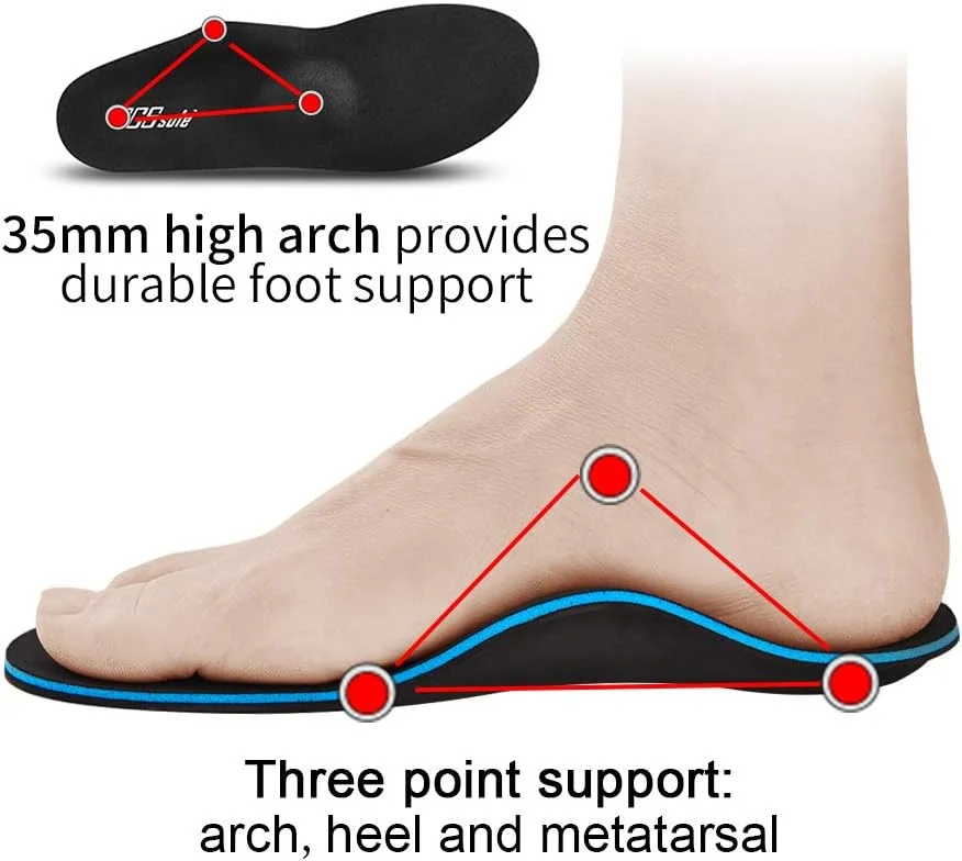 کفی طبی PCssole برای کف پای صاف، پشتیبانی از قوس پا برای درد پاشنه، فاشیای کف پا، کفی برای ورزش، اوقات فراغت، کار - مشکی - EU43-44 (28 سانتی متر) کفی طبی PCssole برای کف پای صاف، پشتیبانی از قوس پا برای درد پاشنه، فاشیای کف پا، کفی برای ورزش، اوقات فراغت، کار - مشکی - EU43-44 (28 سانتی متر)