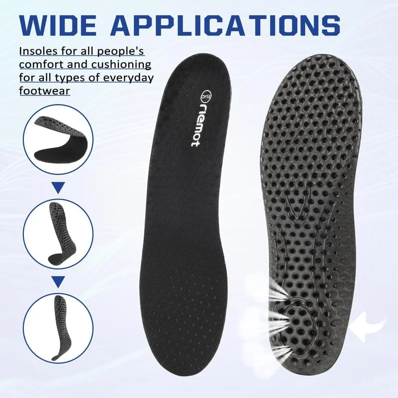 ریمووت 2 جفت کفی طبی راحت، کفی ورزشی، کفی کفش مردانه با قابلیت تهویه و بالشتک، کفی طبی برای کفش کار، کفش ورزشی، کفش پیاده روی، مشکی، سایز 46 ریمووت 2 جفت کفی طبی راحت، کفی ورزشی، کفی کفش مردانه با قابلیت تهویه و بالشتک، کفی طبی برای کفش کار، کفش ورزشی، کفش پیاده روی، مشکی، سایز 46