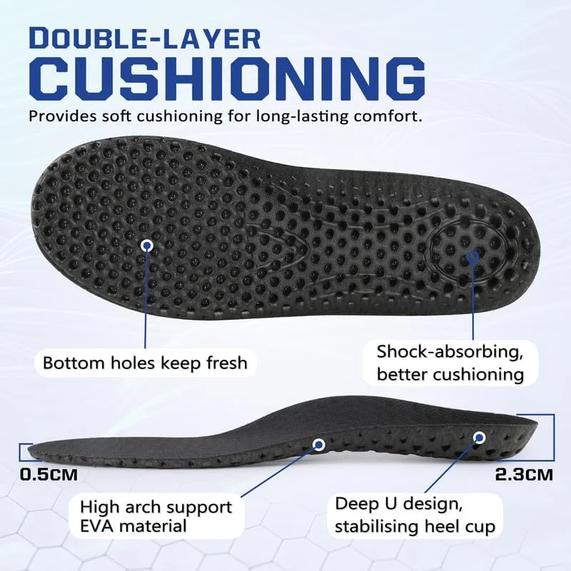 ریمووت 2 جفت کفی طبی راحت، کفی ورزشی، کفی کفش مردانه با قابلیت تهویه و بالشتک، کفی طبی برای کفش کار، کفش ورزشی، کفش پیاده روی، مشکی، سایز 46 ریمووت 2 جفت کفی طبی راحت، کفی ورزشی، کفی کفش مردانه با قابلیت تهویه و بالشتک، کفی طبی برای کفش کار، کفش ورزشی، کفش پیاده روی، مشکی، سایز 46