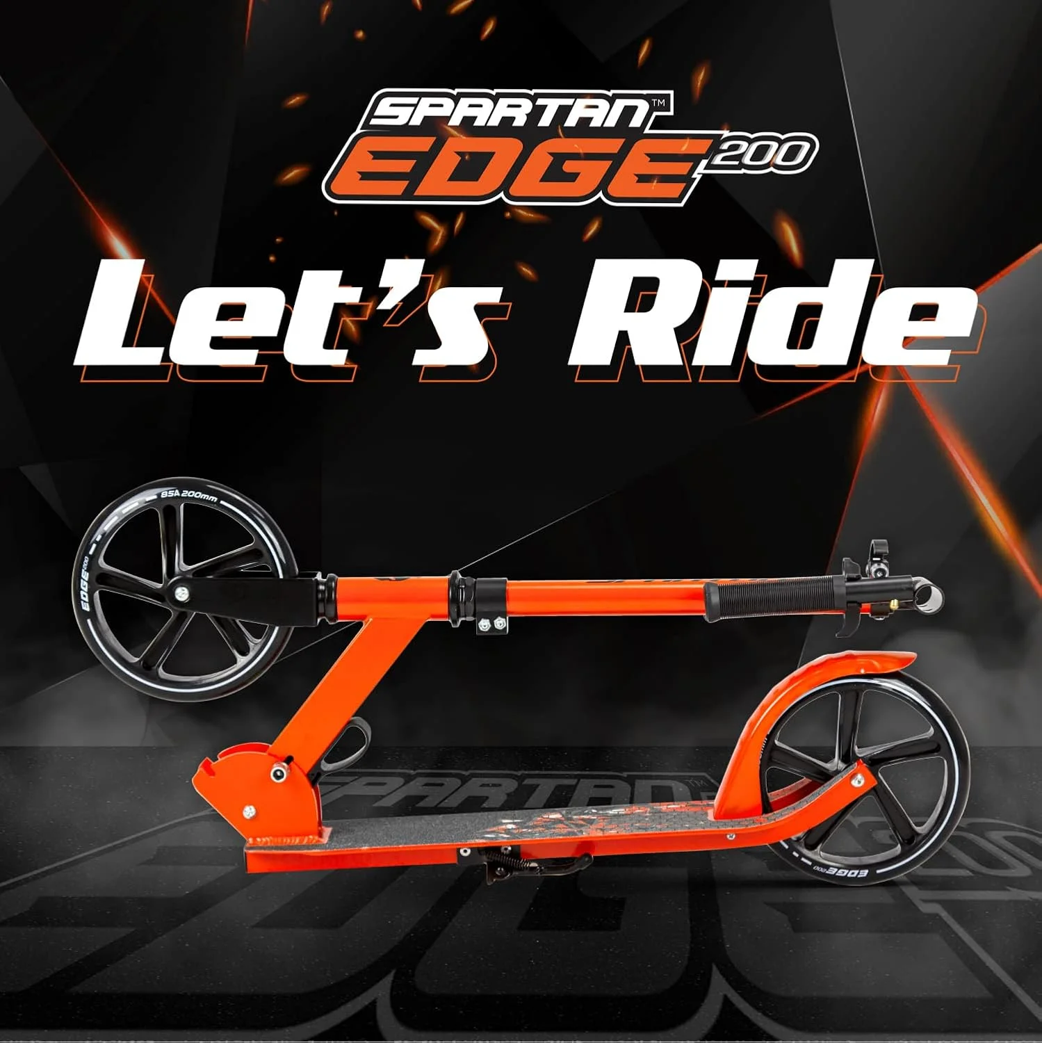 اسکوتر تاشو اسپارتان Edge 200 میلیمتری برای کودکان و نوجوانان SP-7005 - چرخهای بزرگ PU، بلبرینگهای ABEC-7، فرمان قابل تنظیم و قاب تاشو سریع، ترمز عقب و جک - برای سنین 8 سال به بالا (نارنجی) اسکوتر تاشو اسپارتان Edge 200 میلیمتری برای کودکان و نوجوانان SP-7005 - چرخهای بزرگ PU، بلبرینگهای ABEC-7، فرمان قابل تنظیم و قاب تاشو سریع، ترمز عقب و جک - برای سنین 8 سال به بالا (نارنجی)