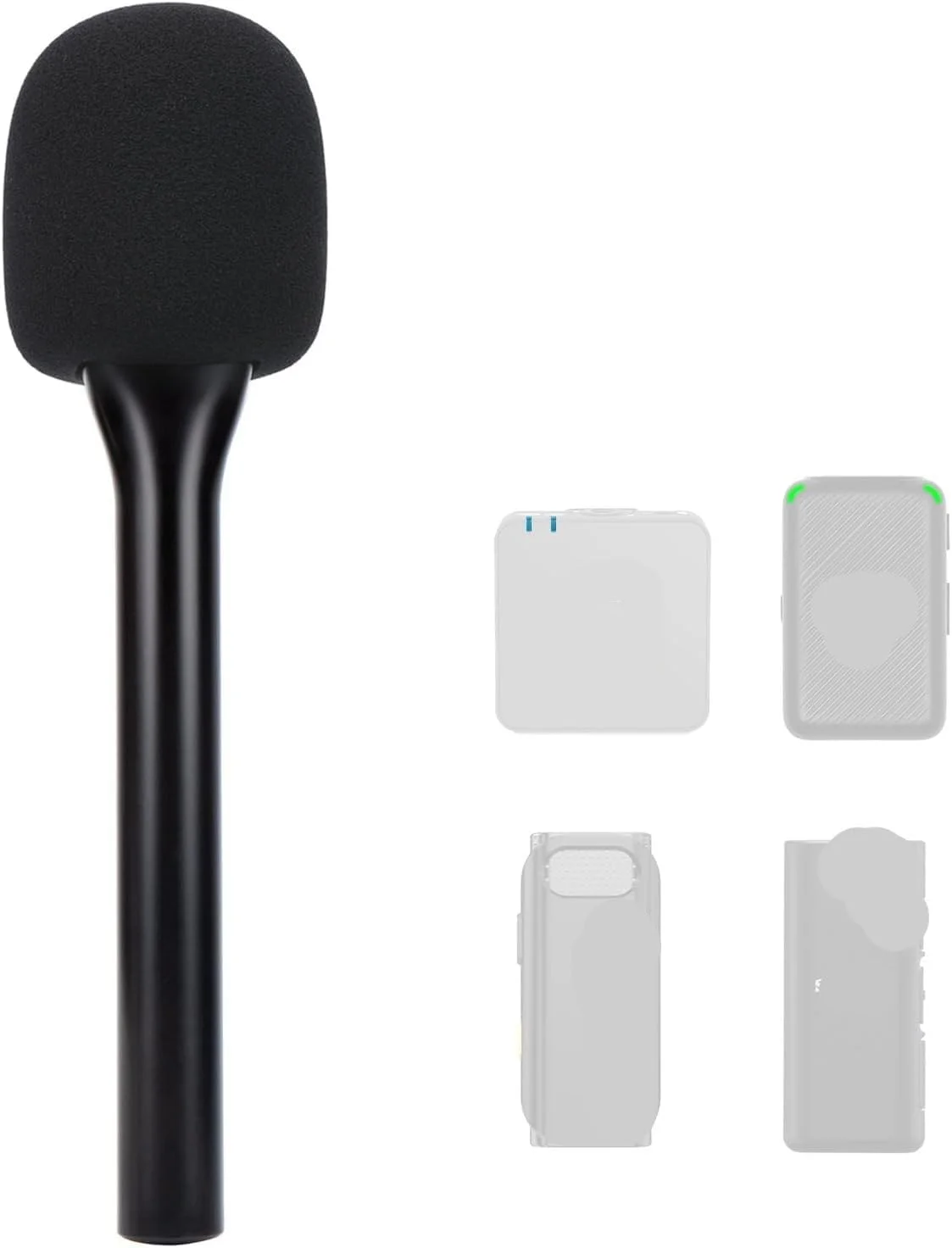 پایه میکروفون بی‌سیم با طراحی قابل حمل، مشکی