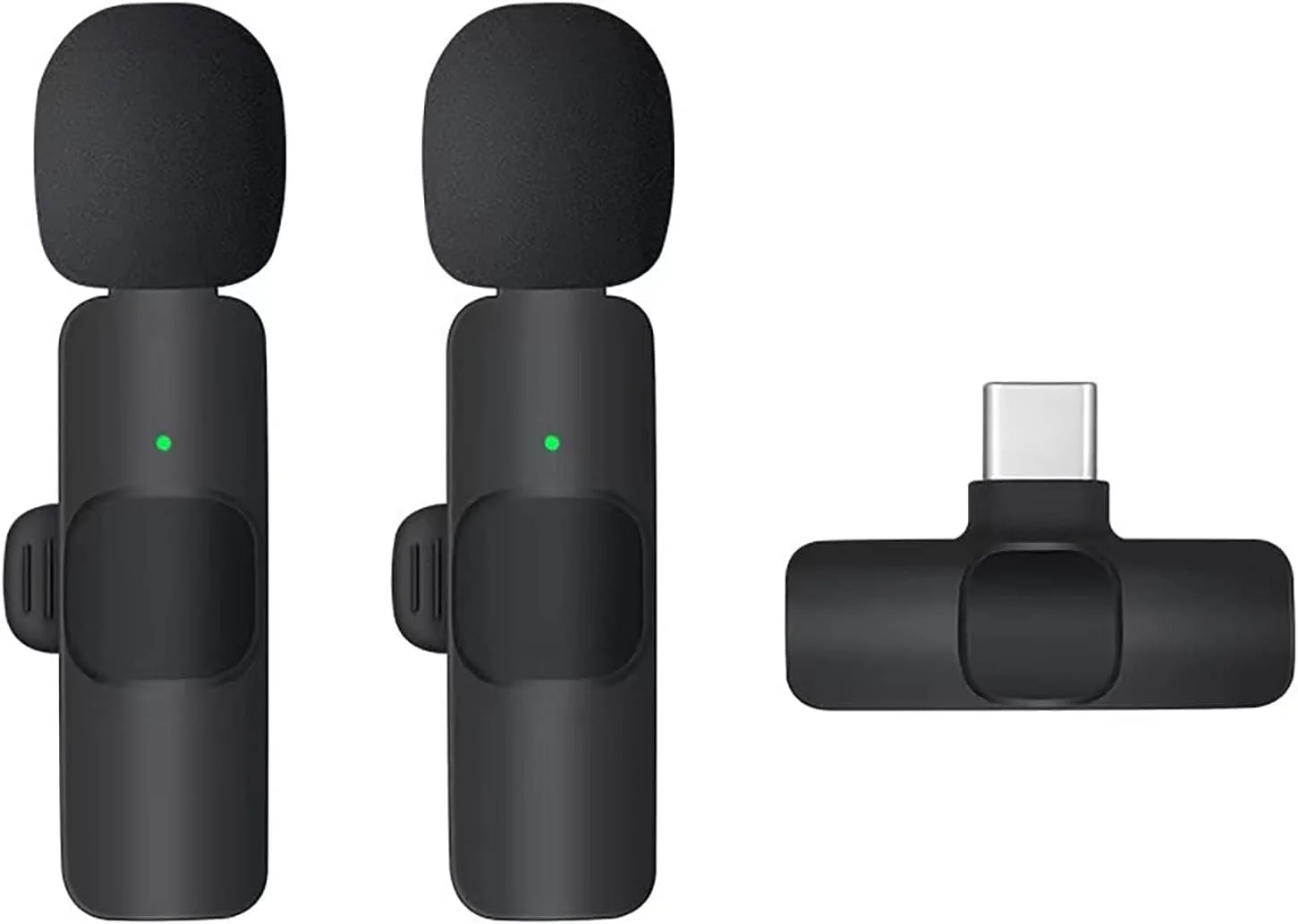 میکروفون یقه ای بی سیم ELTERAZONE Tech برای گوشی های هوشمند USB C، میکروفون مینی Plug and Play برای YouTube TikTok Live Streaming Gaming K Song Recording با قابلیت کاهش نویز خودکار