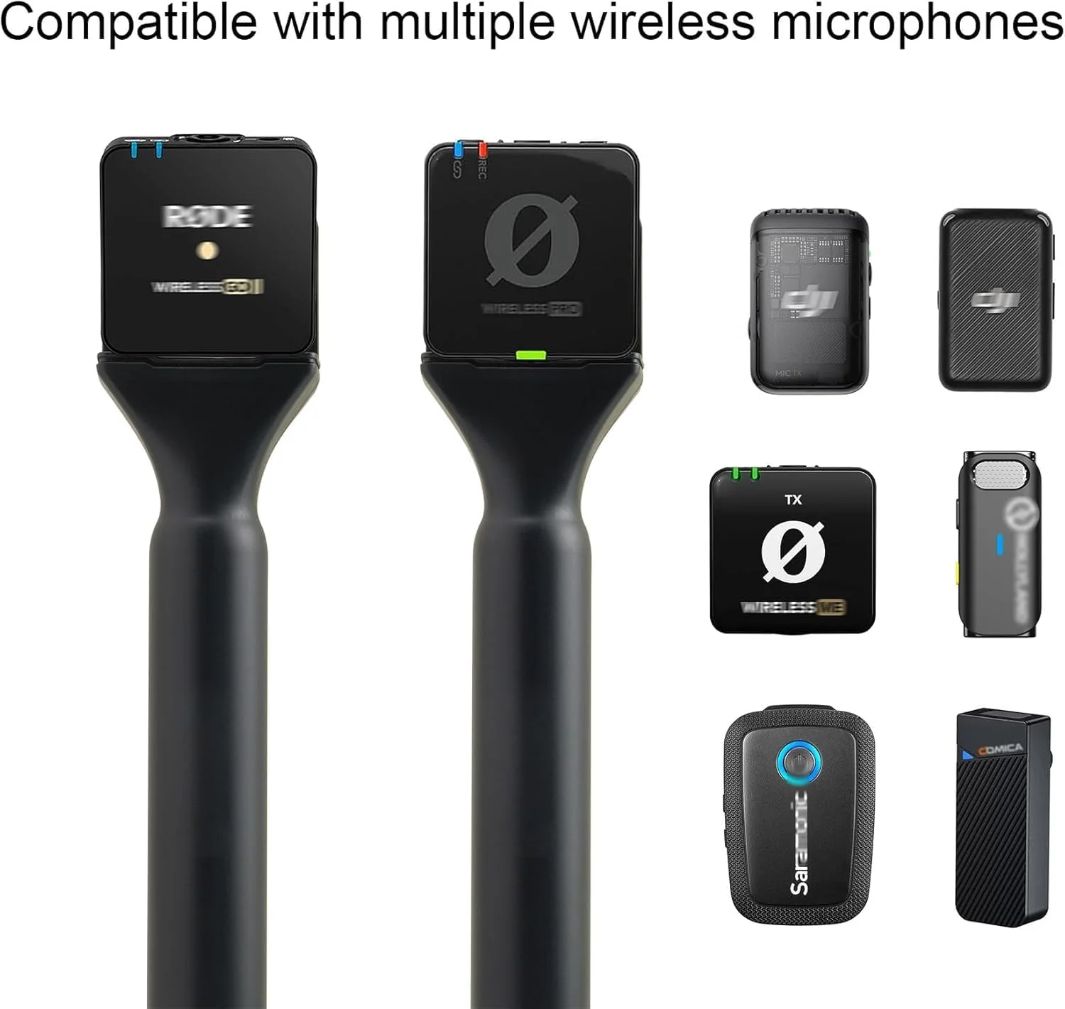 نگهدارنده پایه میکروفون برای دسته میکروفون بی سیم چند برند، آداپتور نصب برای راه اندازی آسان و قرارگیری ایمن، سازگار با میکروفون های مختلف