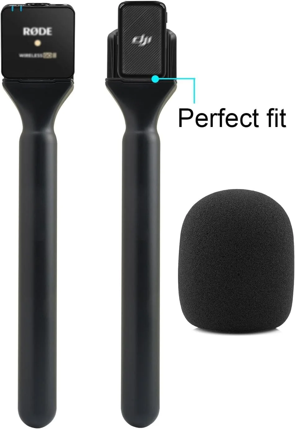 آداپتور اتصال دسته میکروفون، نگهدارنده دستی مصاحبه برای Rode Wireless Lav، بسته 2 عددی آداپتور اتصال دسته میکروفون، نگهدارنده دستی مصاحبه برای Rode Wireless Lav، بسته 2 عددی