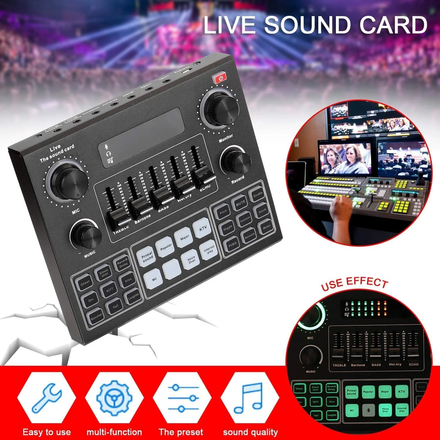 کیت کارت صدای چند منظوره V9 و میکروفون معلق BM800 - مجموعه میکروفون کندانسور پخش با کارت صدای وبکست هوشمند برای کامپیوتر و موبایل کیت کارت صدای چند منظوره V9 و میکروفون معلق BM800 - مجموعه میکروفون کندانسور پخش با کارت صدای وبکست هوشمند برای کامپیوتر و موبایل