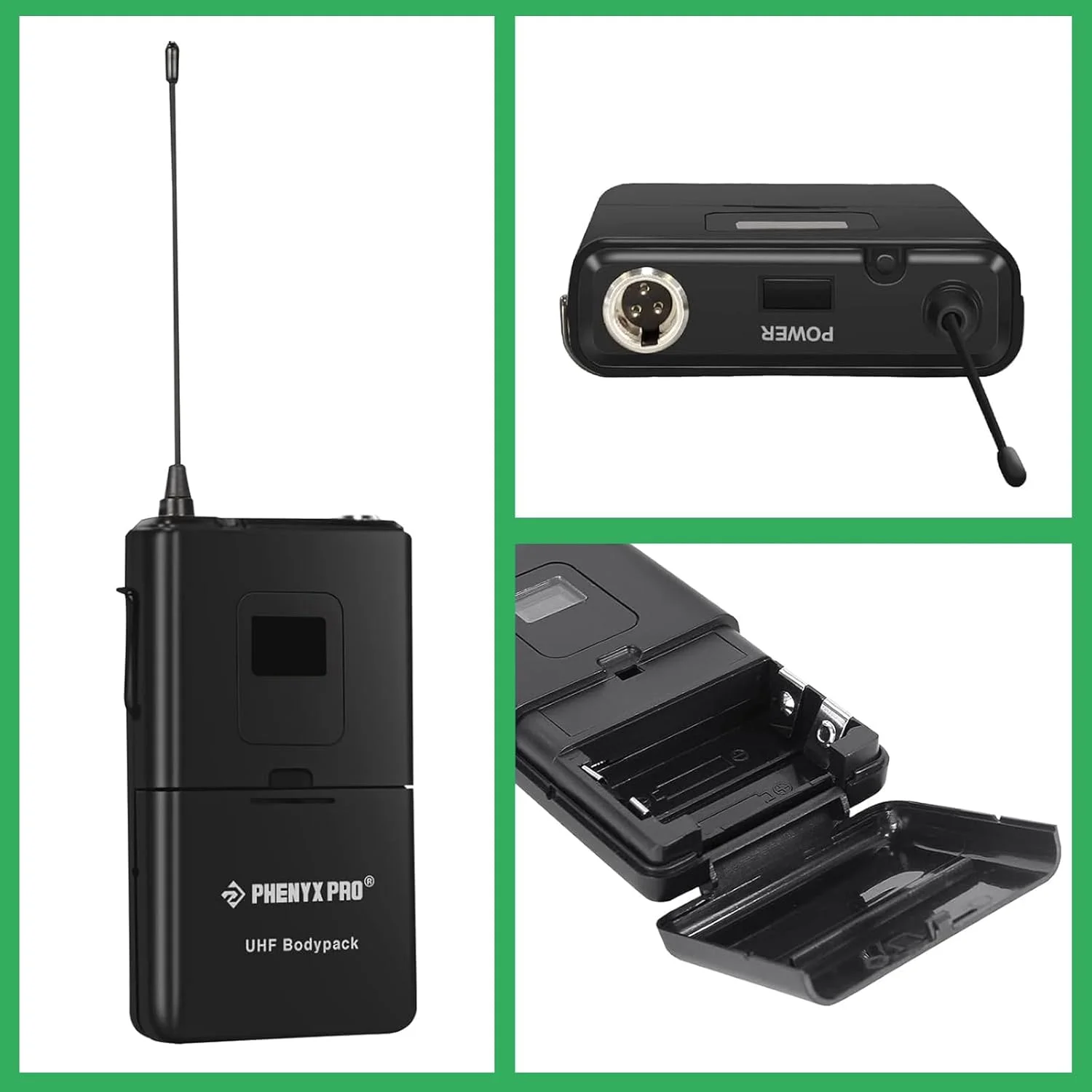 فرستنده بیسیم بادیپک Phenyx Pro، میکروفون بادیپک بیسیم کاردیوئید UHF با فرکانس ثابت 561.6 مگاهرتز، برد 260 فوت، برای سری PTU-5000/PTU-4000 (PWB-5-561.6) فرستنده بیسیم بادیپک Phenyx Pro، میکروفون بادیپک بیسیم کاردیوئید UHF با فرکانس ثابت 561.6 مگاهرتز، برد 260 فوت، برای سری PTU-5000/PTU-4000 (PWB-5-561.6)