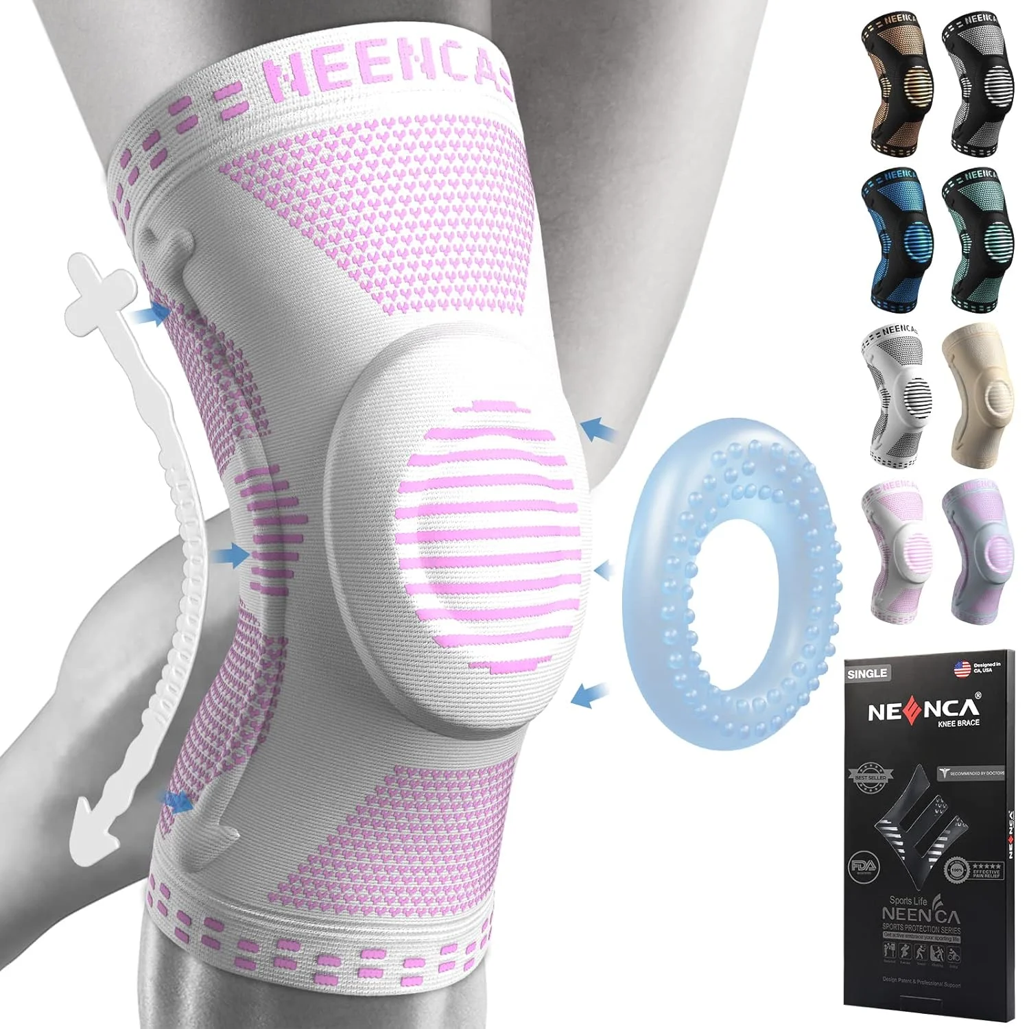 زانوبند حرفه ای NEENCA مدل HX051-PW-3XL