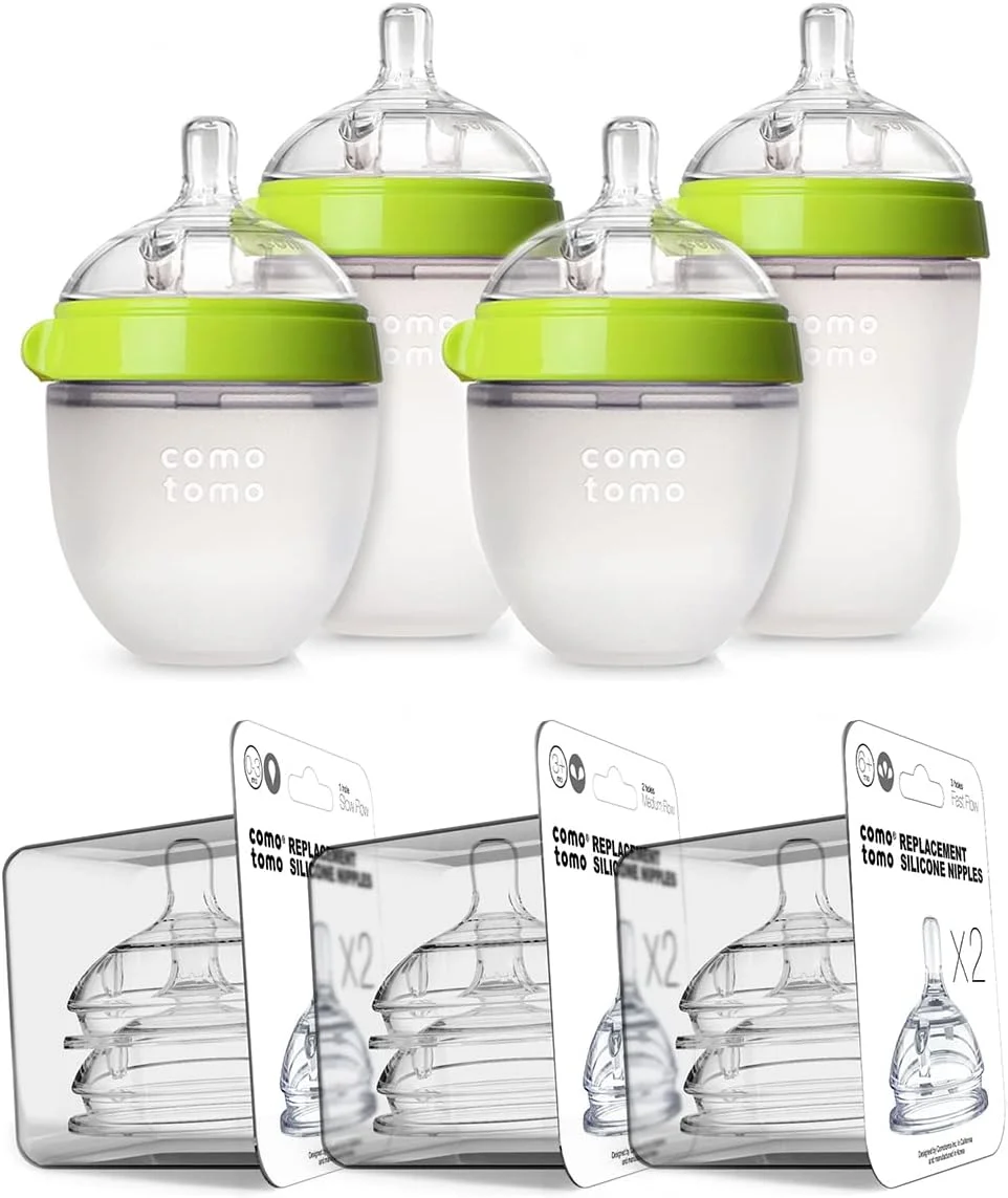 ست شیشه شیر کودک کاموتومو، سبز، (7 تکه) ست شیشه شیر کودک کاموتومو، سبز، (7 تکه)