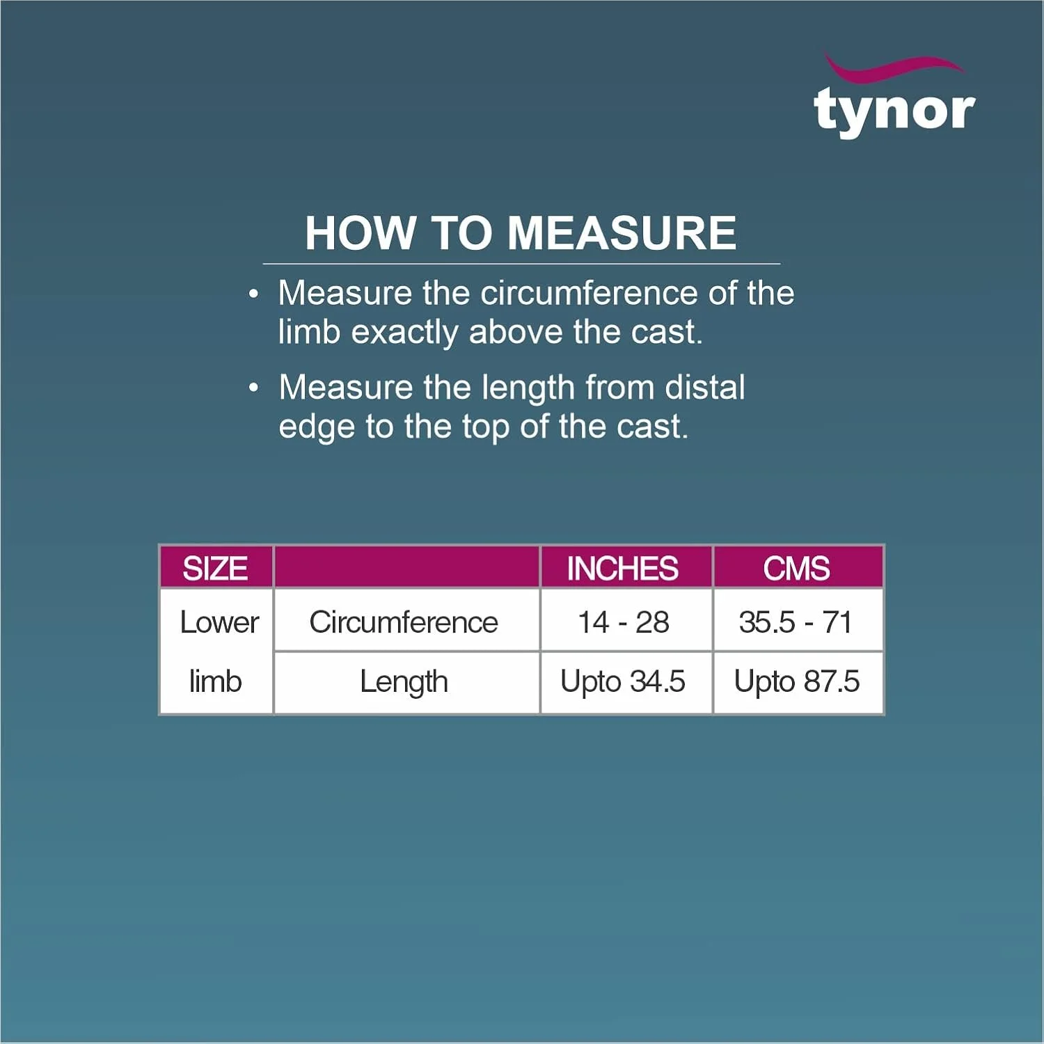 روکش گچ پا Tynor - یونیورسال