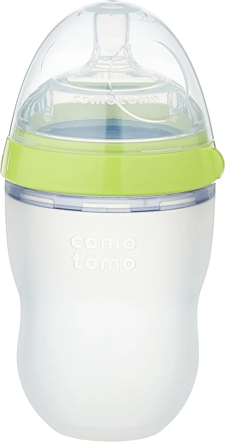 شیشه شیر کودک Comotomo با حس طبیعی، نرم و قابل انعطاف، تمیز کردن آسان، شیشه ضد نفخ دوقلو برای نوزادان و نوزادان تازه متولد شده 150 میلی لیتر، سبز (بسته 1 عددی) شیشه شیر کودک Comotomo با حس طبیعی، نرم و قابل انعطاف، تمیز کردن آسان، شیشه ضد نفخ دوقلو برای نوزادان و نوزادان تازه متولد شده 150 میلی لیتر، سبز (بسته 1 عددی)