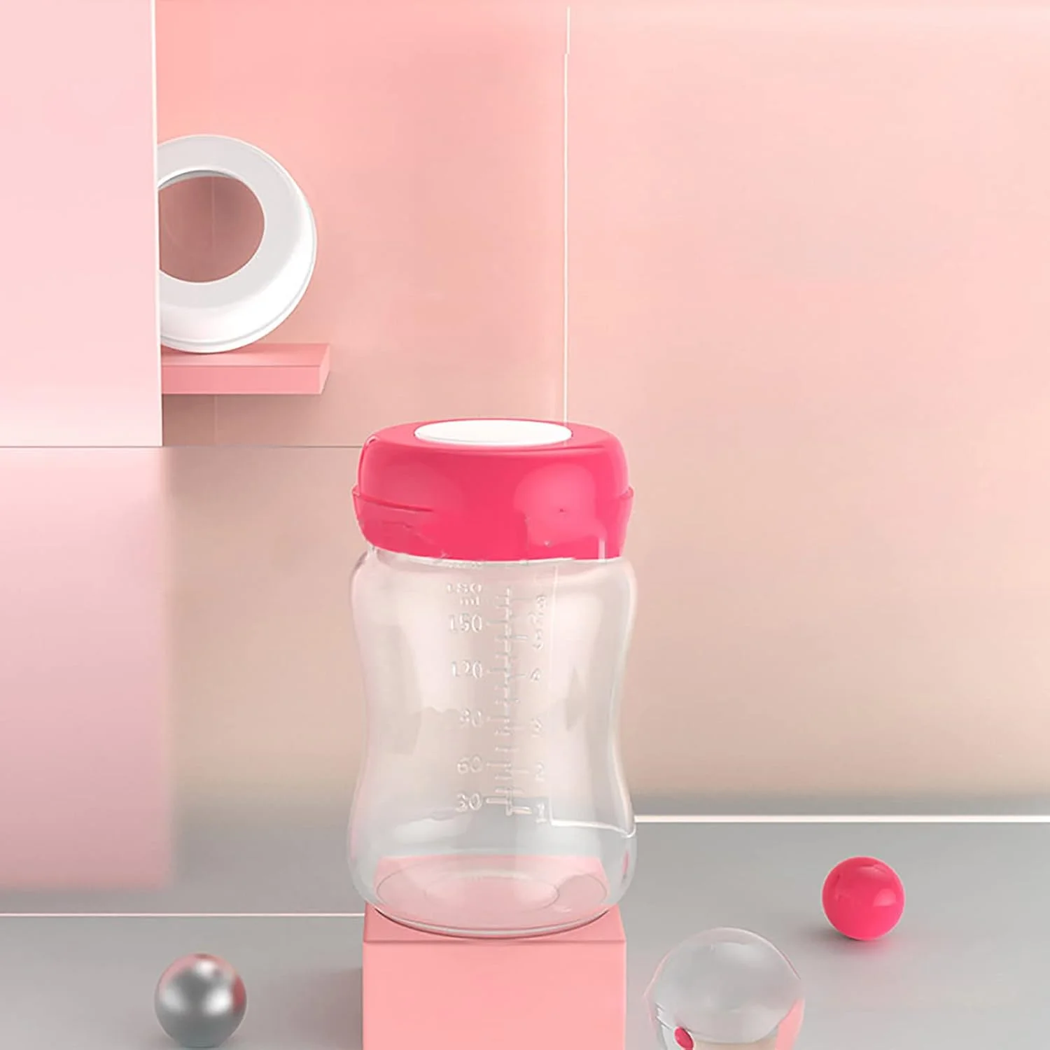 شیشه شیر مادر فرن، 4 عدد شیشه شیر با دهانه عریض و ضد نشت با واشر سیلیکونی برای بیرون از منزل شیشه شیر مادر فرن، 4 عدد شیشه شیر با دهانه عریض و ضد نشت با واشر سیلیکونی برای بیرون از منزل