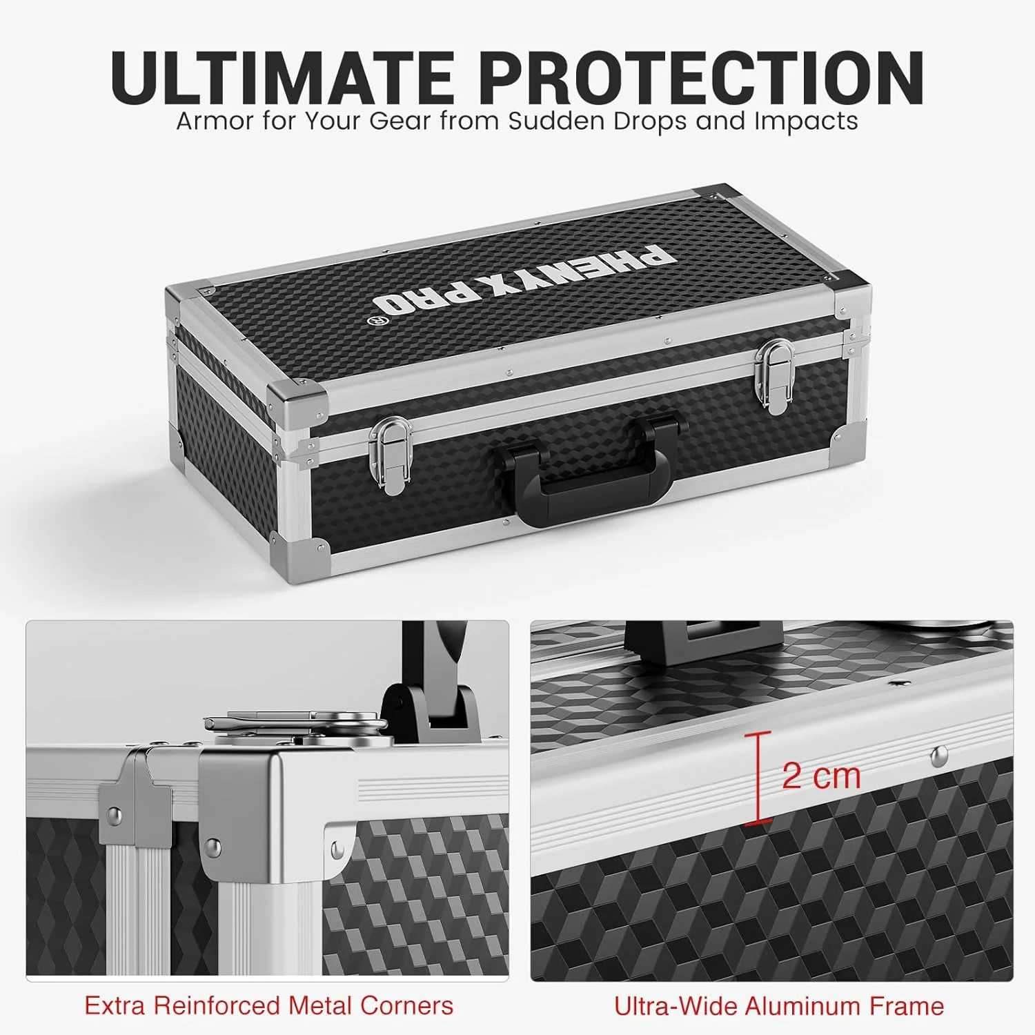 کیف حمل و نگهداری تجهیزات Phenyx Pro با فوم قابل تنظیم و قاب آلیاژ آلومینیوم، مناسب برای سیستم های میکروفون بی سیم (PCSE-L) کیف حمل و نگهداری تجهیزات Phenyx Pro با فوم قابل تنظیم و قاب آلیاژ آلومینیوم، مناسب برای سیستم های میکروفون بی سیم (PCSE-L)