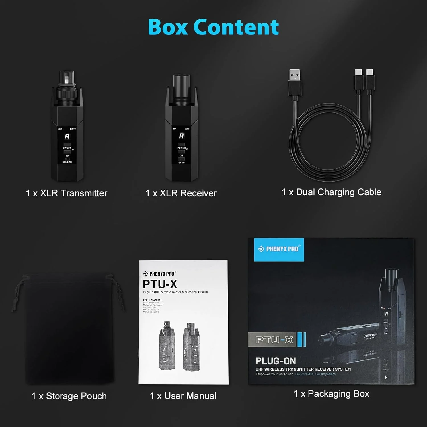 سیستم فرستنده و گیرنده بیسیم XLR پلاگین Phenyx Pro، سیستم میکروفون سیمی به بیسیم با 16 فرکانس UHF، آداپتور میکروفون XLR برای میکروفون دینامیک و کندانسر (PTU-X) سیستم فرستنده و گیرنده بیسیم XLR پلاگین Phenyx Pro، سیستم میکروفون سیمی به بیسیم با 16 فرکانس UHF، آداپتور میکروفون XLR برای میکروفون دینامیک و کندانسر (PTU-X)