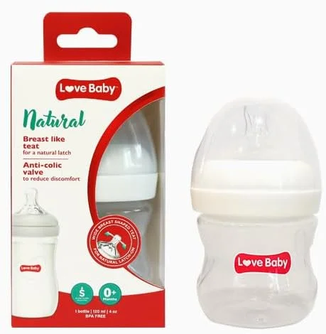 شیشه شیر نچرال لاو بیبی با جریان آهسته 120 میلی لیتر شیشه شیر نچرال لاو بیبی با جریان آهسته 120 میلی لیتر