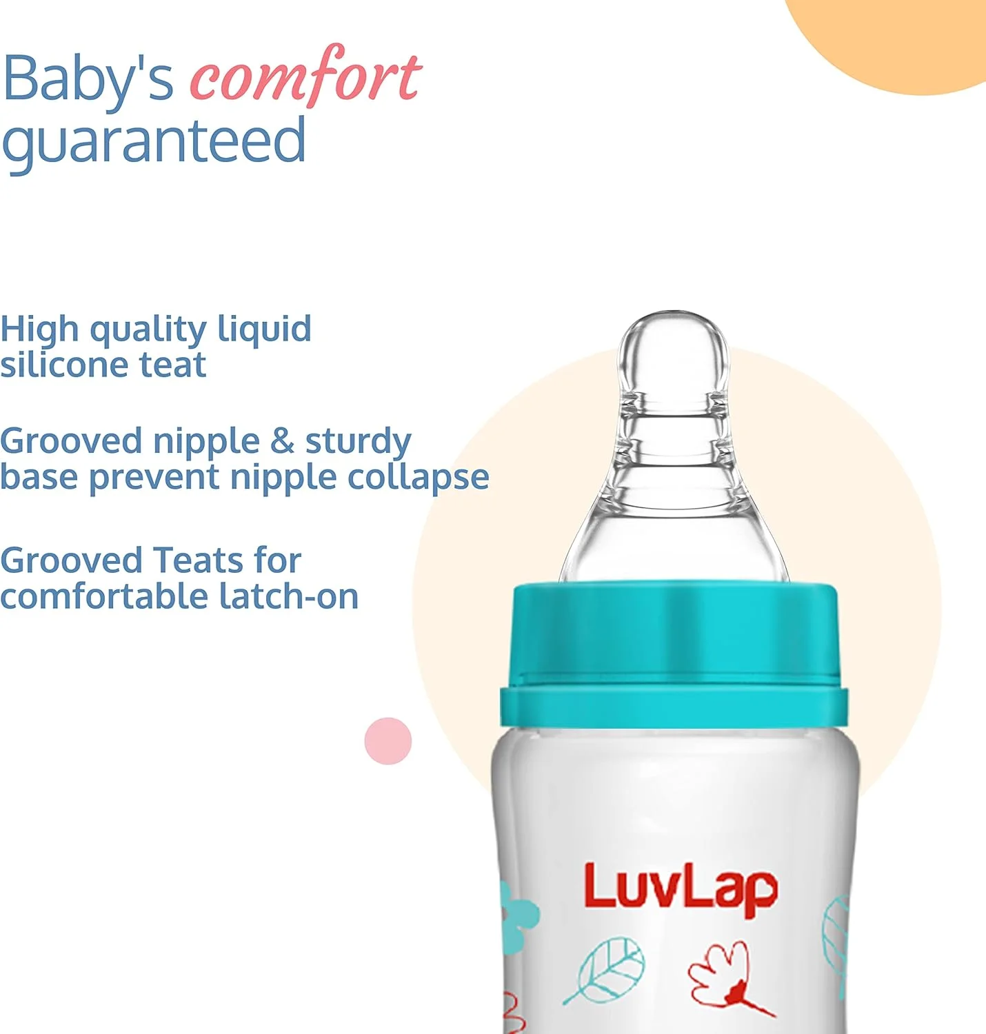 شیشه شیر نوزاد لاو لاپ با گردن باریک، 250 میلی لیتر، بسته 2 عددی، طرح گل وحشی و داستان های جنگل شیشه شیر نوزاد لاو لاپ با گردن باریک، 250 میلی لیتر، بسته 2 عددی، طرح گل وحشی و داستان های جنگل