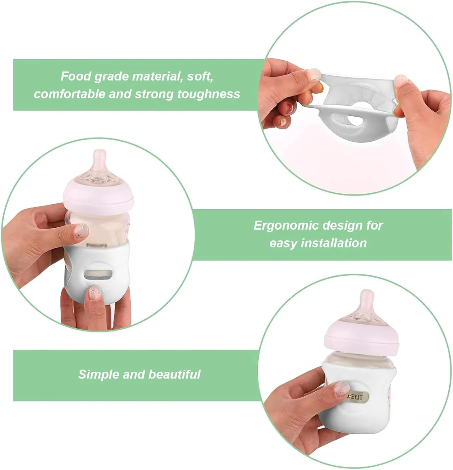 محافظ سیلیکونی شیشه شیر اونت نچرال لانگ جون جون فشن، بسته 3 عددی، ضد شکستگی، سازگار با شیشه شیر کودک، فاقد BPA (120 میلی لیتر) محافظ سیلیکونی شیشه شیر اونت نچرال لانگ جون جون فشن، بسته 3 عددی، ضد شکستگی، سازگار با شیشه شیر کودک، فاقد BPA (120 میلی لیتر)