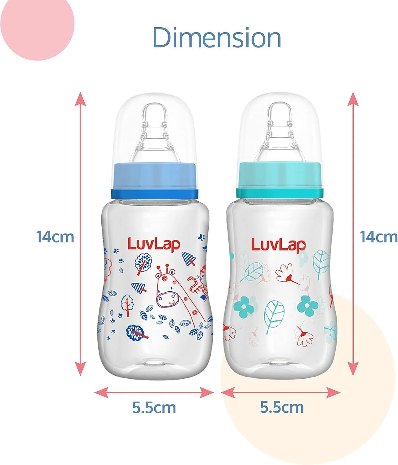 شیشه شیر ضد نفخ دهانه باریک لاو لاپ، 125 میلی لیتر، بسته 2 عددی، طرح گل های وحشی و داستان های جنگل شیشه شیر ضد نفخ دهانه باریک لاو لاپ، 125 میلی لیتر، بسته 2 عددی، طرح گل های وحشی و داستان های جنگل