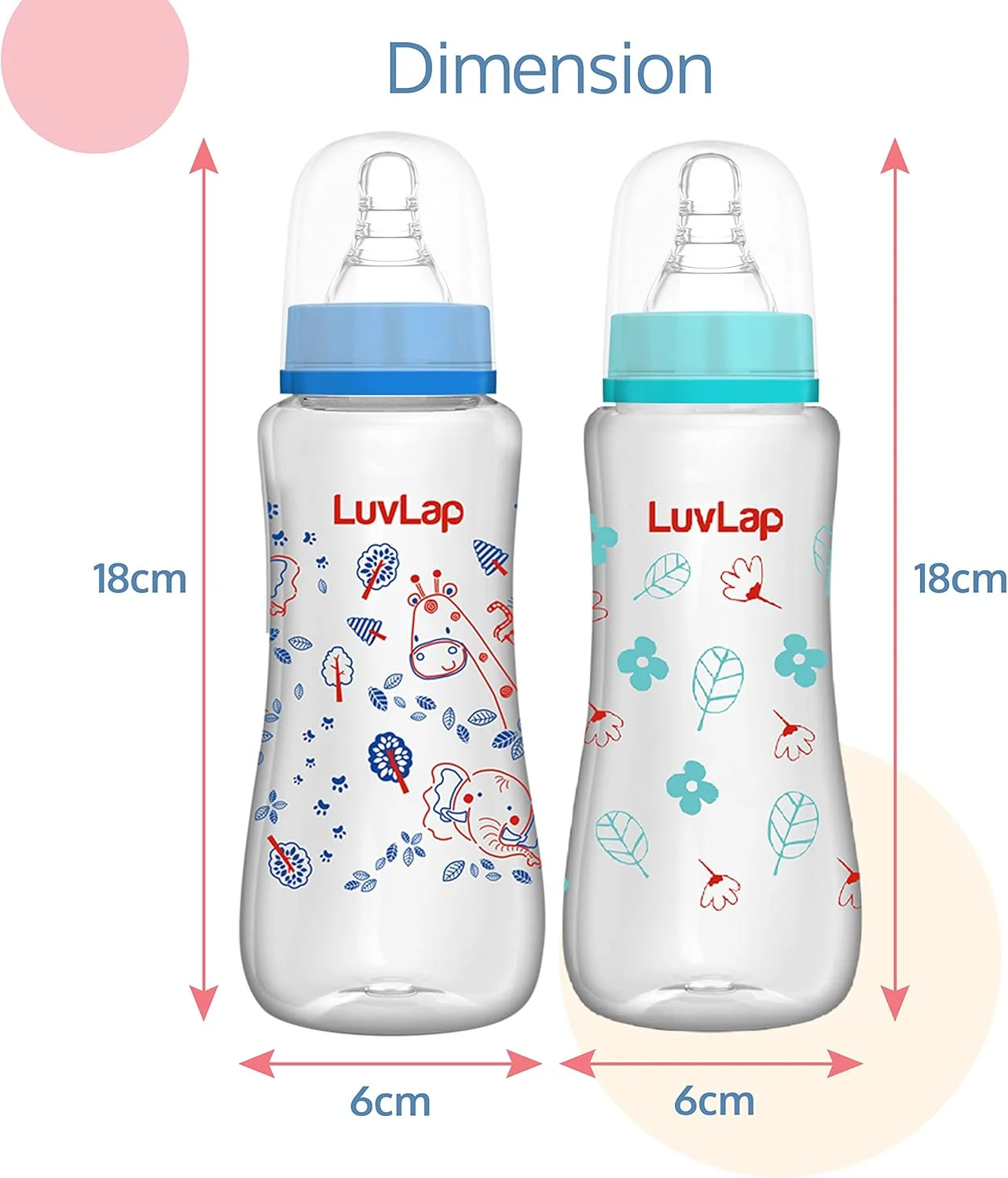 شیشه شیر نوزاد لاو لاپ با گردن باریک، 250 میلی لیتر، بسته 2 عددی، طرح گل وحشی و داستان های جنگل شیشه شیر نوزاد لاو لاپ با گردن باریک، 250 میلی لیتر، بسته 2 عددی، طرح گل وحشی و داستان های جنگل