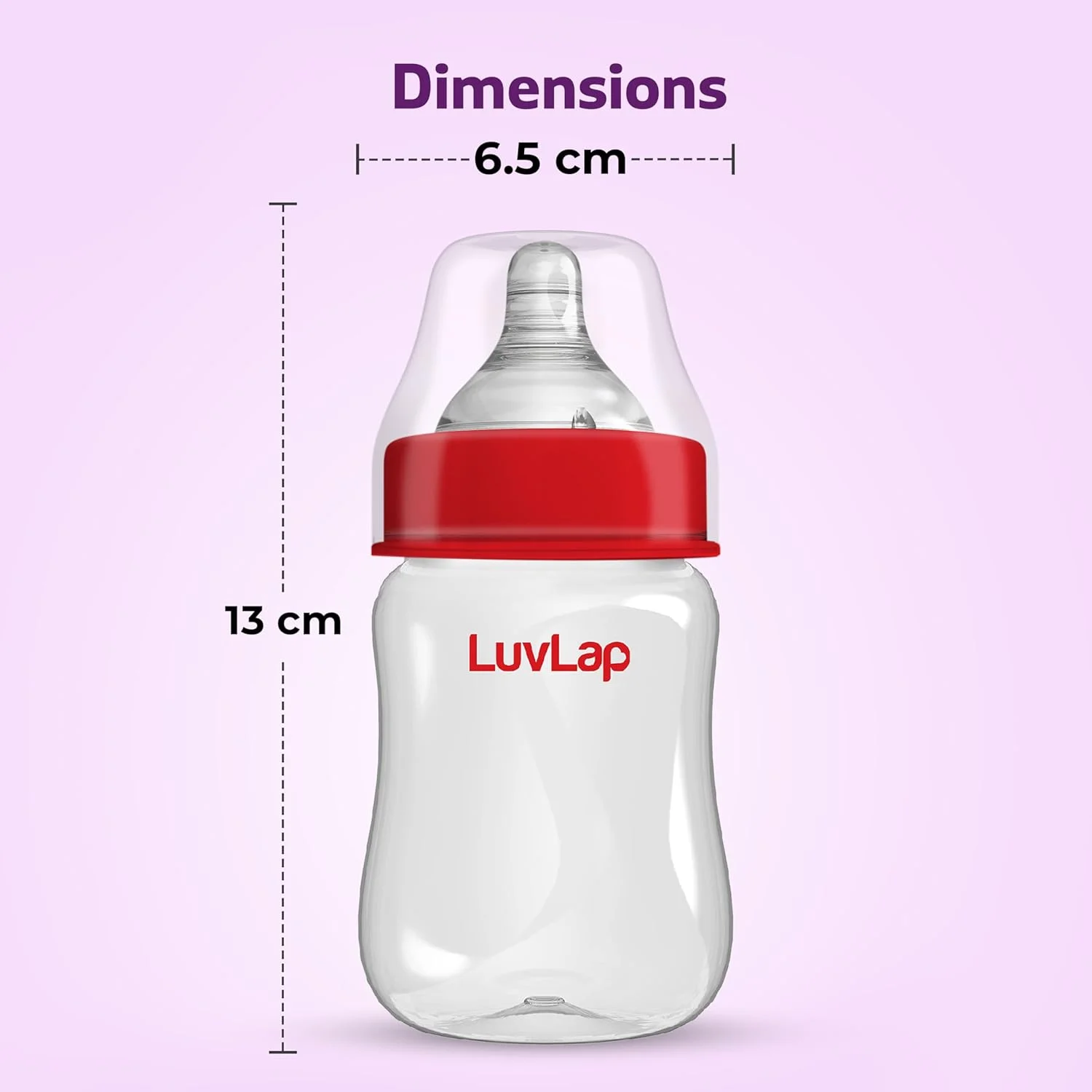شیشه شیر ضد نفخ دهانه پهن نچرال فلو Luv Lap، 150 میلی لیتر، بسته 2 عددی شیشه شیر ضد نفخ دهانه پهن نچرال فلو Luv Lap، 150 میلی لیتر، بسته 2 عددی