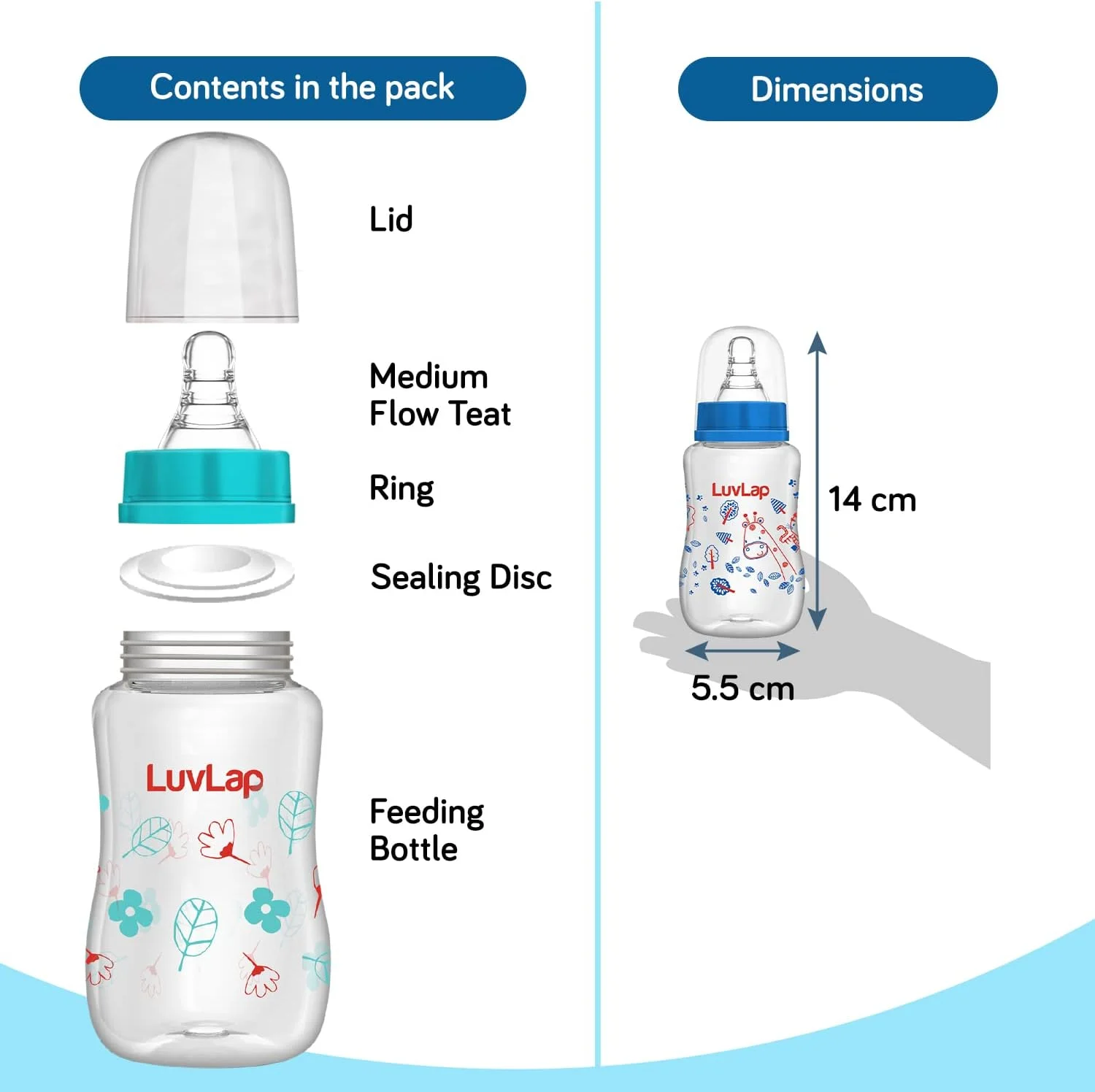 شیشه شیر ضد نفخ دهانه باریک لاو لاپ، 125 میلی لیتر، بسته 2 عددی، طرح گل های وحشی و داستان های جنگل شیشه شیر ضد نفخ دهانه باریک لاو لاپ، 125 میلی لیتر، بسته 2 عددی، طرح گل های وحشی و داستان های جنگل