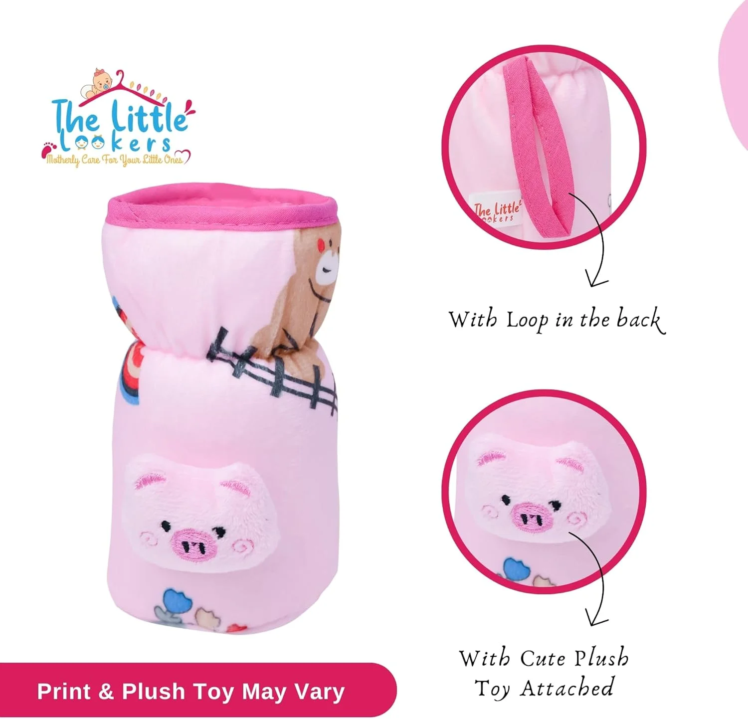 روکش بطری شیر نرم و مخملی کشسان کودک THE LITTLE LOOKERS با بند نگهدارنده آسان | طرح چاپی کلی متحرک زیبا بسته 3 عددی (صورتی، زرد و آبی، گردن باریک 120 میلی لیتر/4 اونس) روکش بطری شیر نرم و مخملی کشسان کودک THE LITTLE LOOKERS با بند نگهدارنده آسان | طرح چاپی کلی متحرک زیبا بسته 3 عددی (صورتی، زرد و آبی، گردن باریک 120 میلی لیتر/4 اونس)