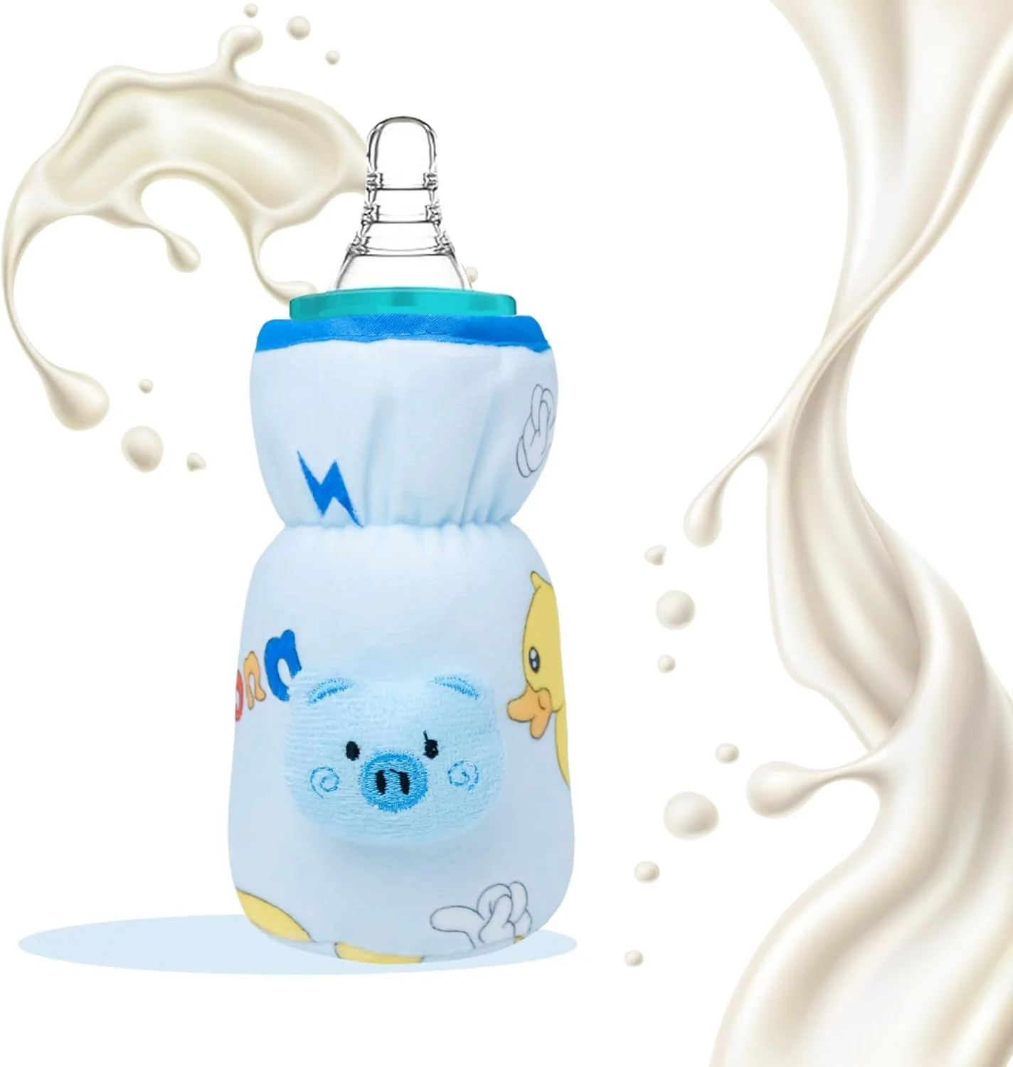 روکش بطری شیر نرم و مخملی کشسان کودک THE LITTLE LOOKERS با بند نگهدارنده آسان | طرح چاپی کلی متحرک زیبا بسته 3 عددی (صورتی، زرد و آبی، گردن باریک 120 میلی لیتر/4 اونس) روکش بطری شیر نرم و مخملی کشسان کودک THE LITTLE LOOKERS با بند نگهدارنده آسان | طرح چاپی کلی متحرک زیبا بسته 3 عددی (صورتی، زرد و آبی، گردن باریک 120 میلی لیتر/4 اونس)