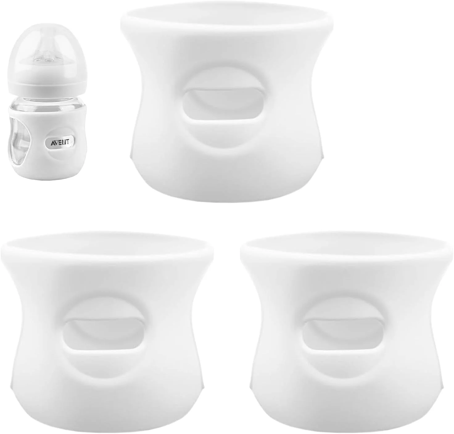 محافظ سیلیکونی شیشه شیر اونت نچرال لانگ جون جون فشن، بسته 3 عددی، ضد شکستگی، سازگار با شیشه شیر کودک، فاقد BPA (120 میلی لیتر) محافظ سیلیکونی شیشه شیر اونت نچرال لانگ جون جون فشن، بسته 3 عددی، ضد شکستگی، سازگار با شیشه شیر کودک، فاقد BPA (120 میلی لیتر)