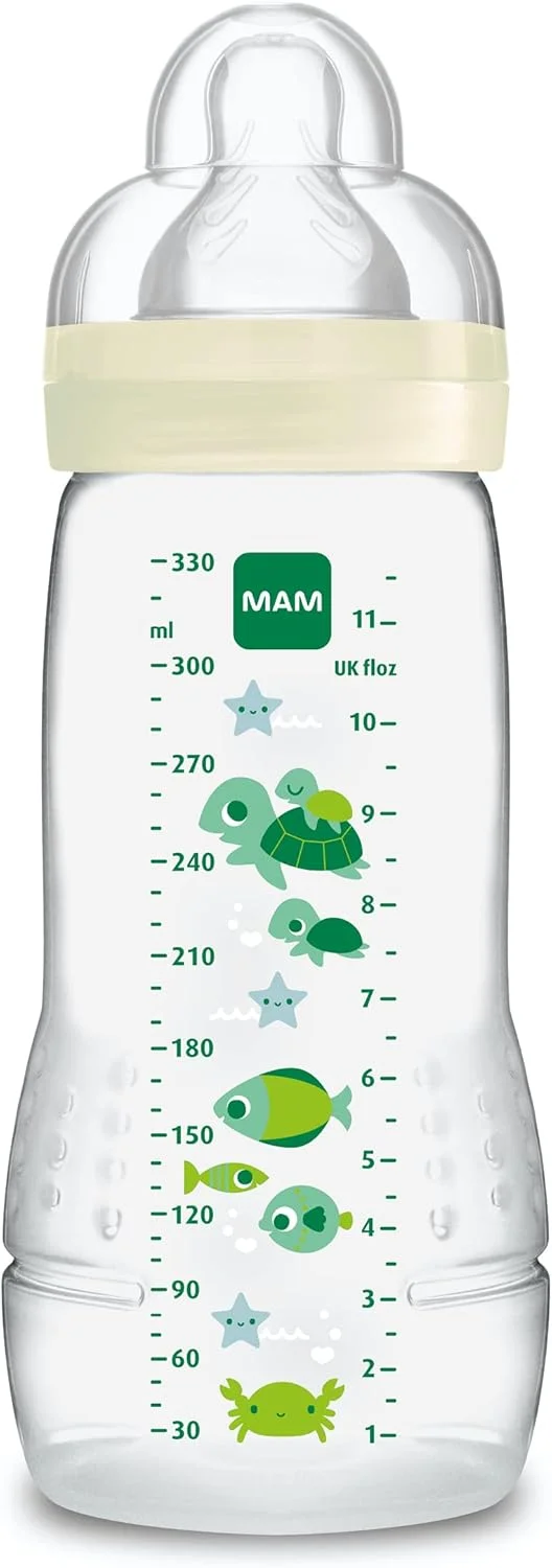 شیشه شیر ایزی اکتیو MAM، مرحله دوم، 330 میلی لیتر - 6+ ماه - سرشیشه X-Flow، سرعت فوق العاده سریع - سفید شیشه شیر ایزی اکتیو MAM، مرحله دوم، 330 میلی لیتر - 6+ ماه - سرشیشه X-Flow، سرعت فوق العاده سریع - سفید