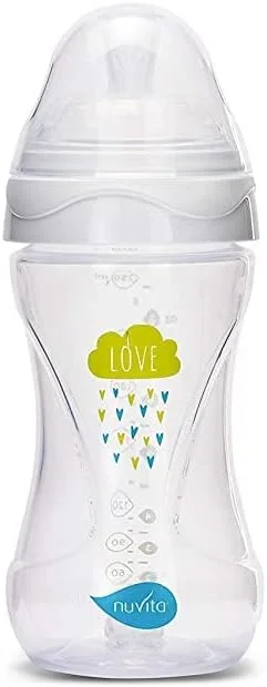 شیشه شیر ضد نفخ نوزاد نوویتا با طراحی ارگونومیک، 250 میلی لیتر شیشه شیر ضد نفخ نوزاد نوویتا با طراحی ارگونومیک، 250 میلی لیتر