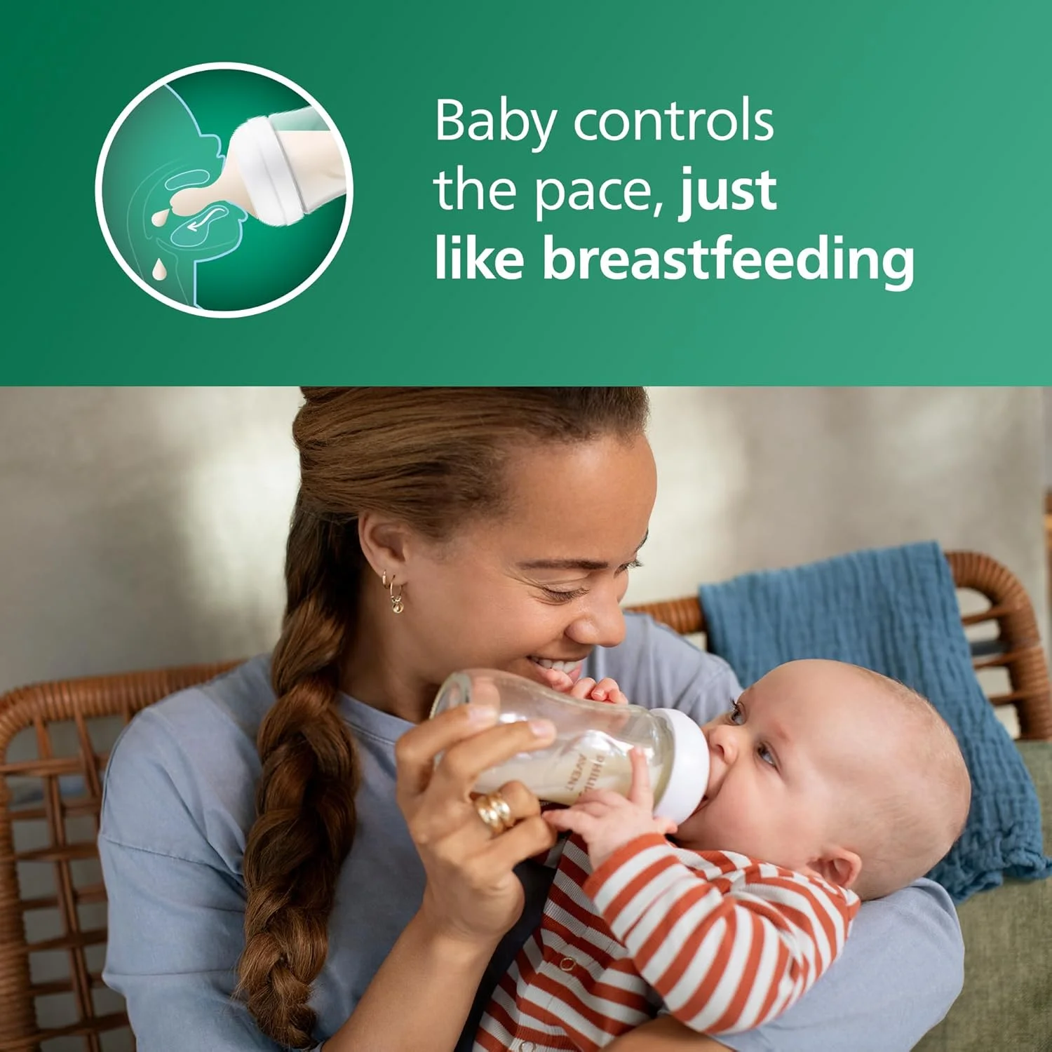 شیشه شیر نچرال شیشه ای اونت فیلیپس با سرشیشه Natural Response، 240 میلی لیتر، 2 عددی، SCY913/02 شیشه شیر نچرال شیشه ای اونت فیلیپس با سرشیشه Natural Response، 240 میلی لیتر، 2 عددی، SCY913/02