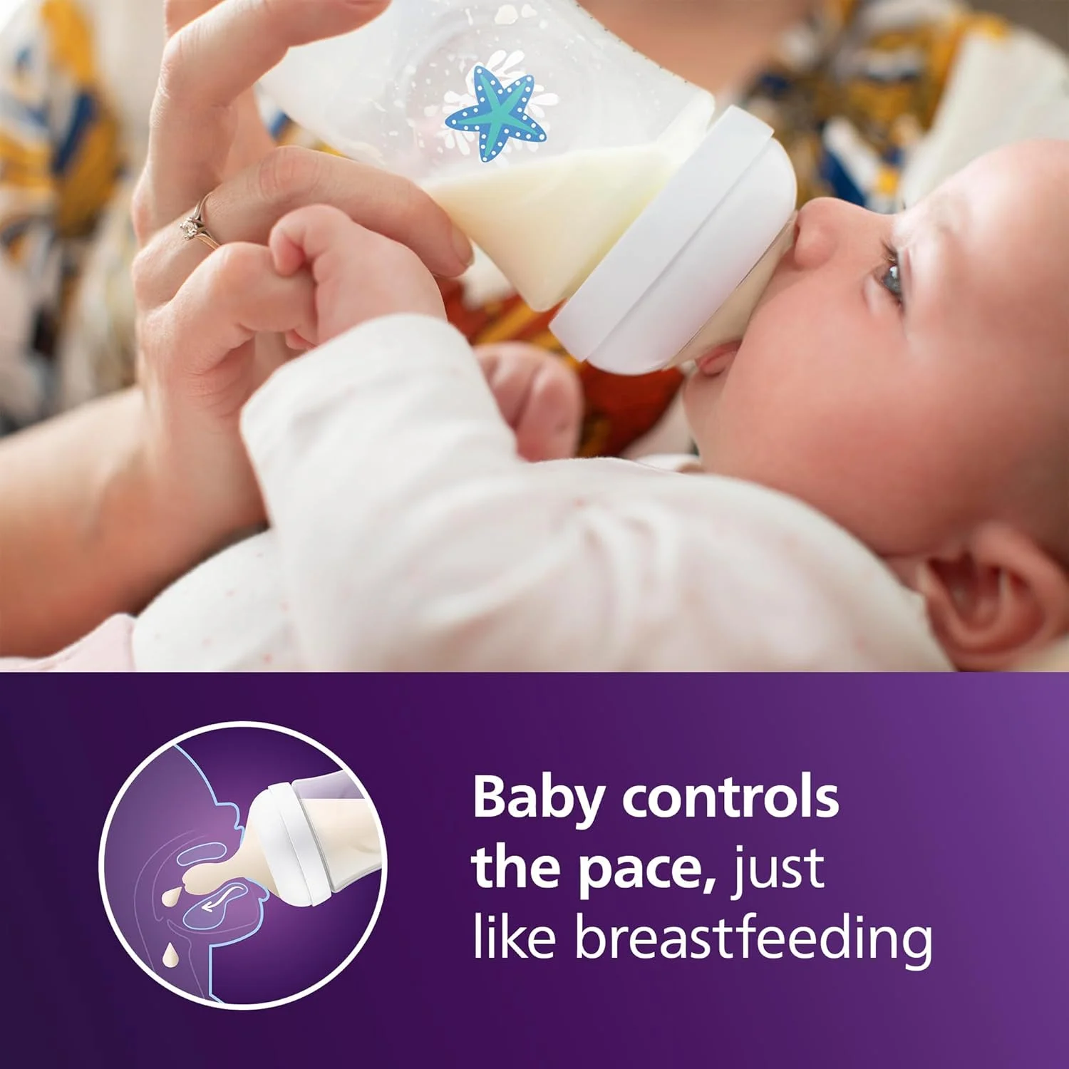 شیشه شیر نچرال کودک فیلیپس اونت با سرشیشه Natural Response، با طرح دریا، 260 میلی لیتر، 4 عددی، SCY903/68 شیشه شیر نچرال کودک فیلیپس اونت با سرشیشه Natural Response، با طرح دریا، 260 میلی لیتر، 4 عددی، SCY903/68