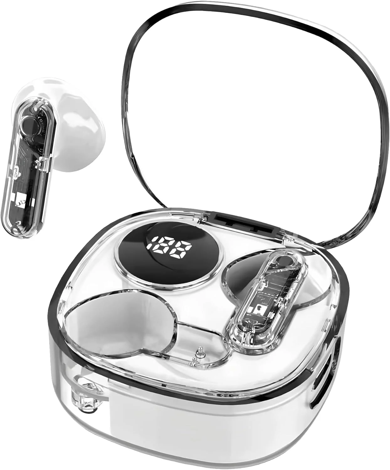 هدفون بی سیم بلوتوثی پاپ ویو Porodo Soundtec با بیس عمیق، درایور 13 میلی متری، میکروفون 360 درجه، تعویض خودکار گوشی، سازگاری با دستیار صوتی و 4 ساعت پخش موسیقی (سفید)