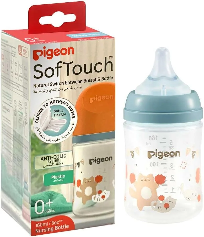 شیشه شیر پیرن Softouch با گردن پهن، سرشیشه Peristaltic PLUS طرح دار، سایز SS، فاقد BPA، 0+ ماه، 160 میلی لیتر شیشه شیر پیرن Softouch با گردن پهن، سرشیشه Peristaltic PLUS طرح دار، سایز SS، فاقد BPA، 0+ ماه، 160 میلی لیتر