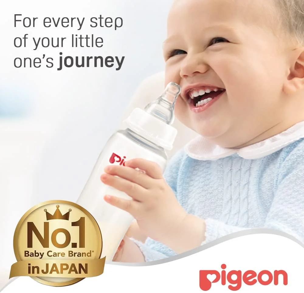 شیشه شیر پلاستیکی باریک گردن Pigeon Streamline، سرشیشه سیلیکونی فوق العاده نرم، ضد کولیک، فاقد BPA و BPS، 4+ ماه، آبی/شفاف، 250 میلی لیتر شیشه شیر پلاستیکی باریک گردن Pigeon Streamline، سرشیشه سیلیکونی فوق العاده نرم، ضد کولیک، فاقد BPA و BPS، 4+ ماه، آبی/شفاف، 250 میلی لیتر