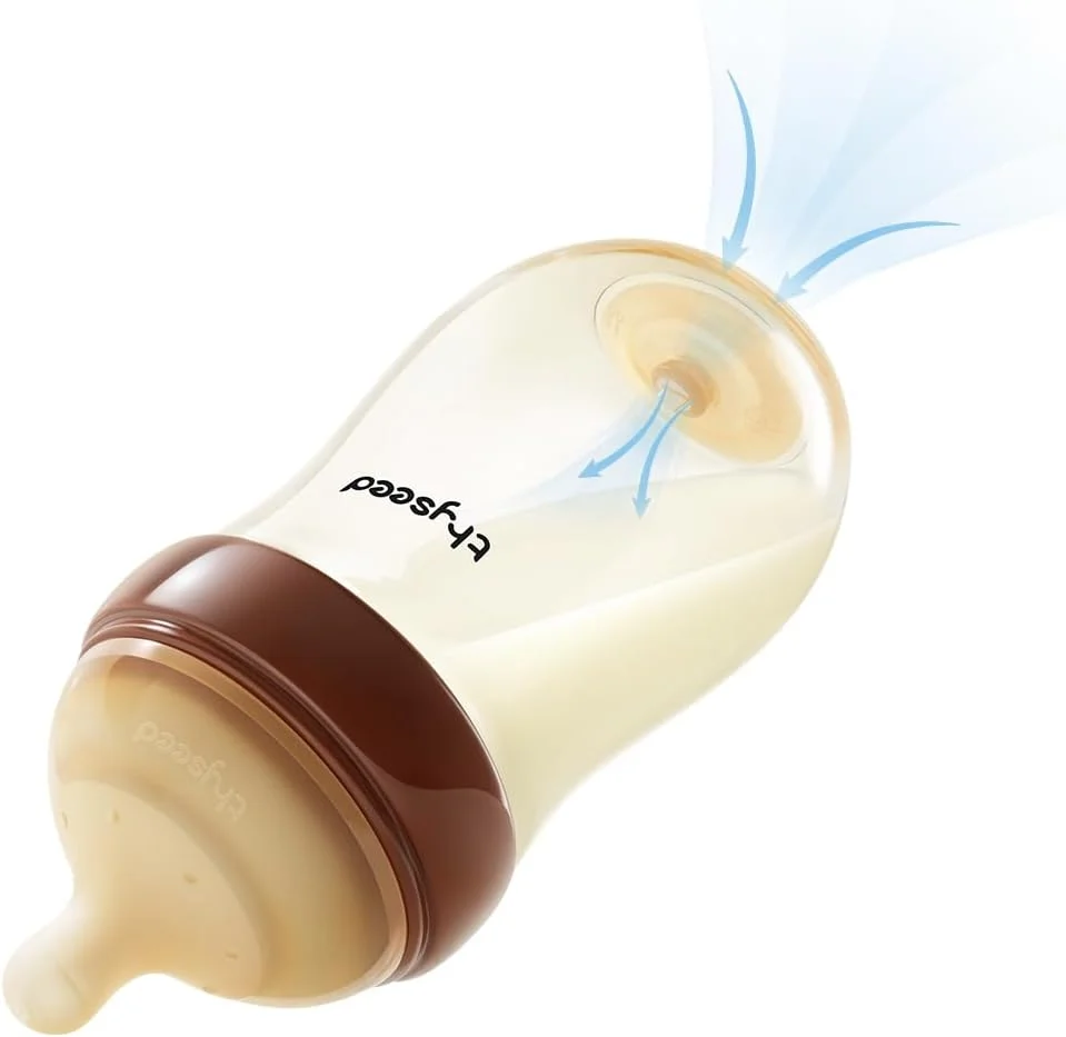 شیشه شیر ضد نفخ طبیعی PPSU Thyseed، شبیه ساز سینه مادر، مناسب نوزادان، مشابه سینه مادر، برای نوزادانی که شیشه شیر را نمی پذیرند، مناسب دختر و پسر، تغذیه با شیر خشک، ضد گاز، 240 میلی لیتر (8oz)، 3 ماه به بالا شیشه شیر ضد نفخ طبیعی PPSU Thyseed، شبیه ساز سینه مادر، مناسب نوزادان، مشابه سینه مادر، برای نوزادانی که شیشه شیر را نمی پذیرند، مناسب دختر و پسر، تغذیه با شیر خشک، ضد گاز، 240 میلی لیتر (8oz)، 3 ماه به بالا