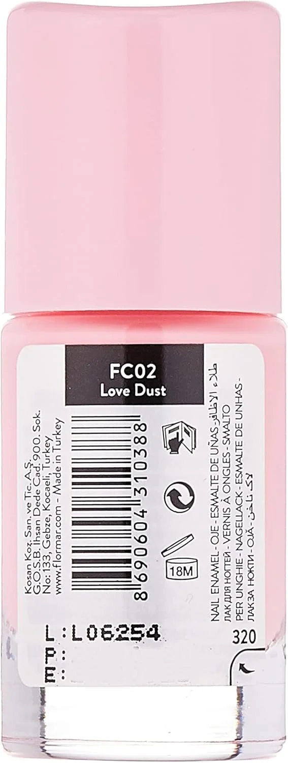 لاک ناخن فلورمار fc02 رنگ Love Dust، بسته 1 عددی لاک ناخن فلورمار fc02 رنگ Love Dust، بسته 1 عددی