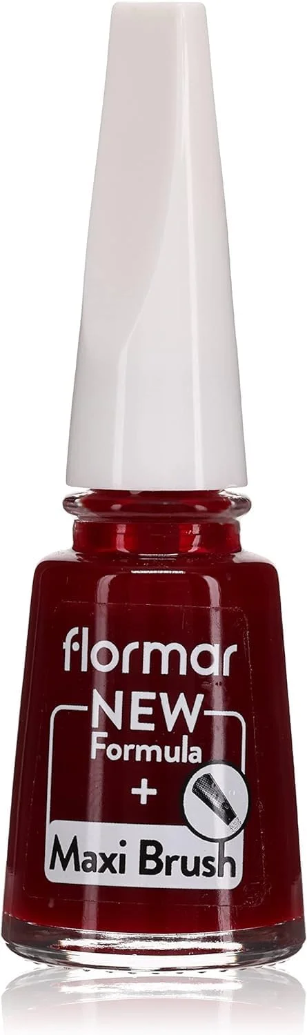 لاک ناخن کلاسیک فلورمار با فرمول جدید بهبود یافته و برس ضخیم تر - 385 Red Velvet