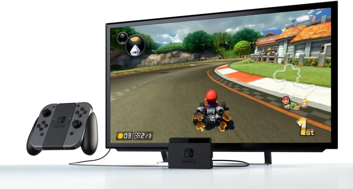 بسته نینتندو سوییچ نئون قرمز/آبی 32 گیگابایتی + Mario Kart 8 Deluxe + Donkey Kong: Tropical Freeze بسته نینتندو سوییچ نئون قرمز/آبی 32 گیگابایتی + Mario Kart 8 Deluxe + Donkey Kong: Tropical Freeze