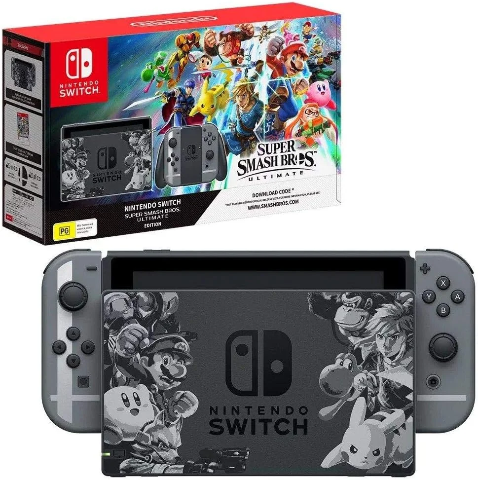 بسته نینتندو سوییچ 32 گیگابایتی Super Smash Bros Ultimate به همراه کد دانلود