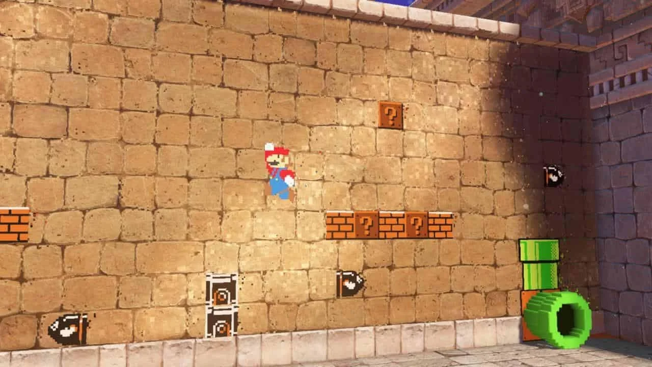 نینتندو سوییچ (قرمز) + کد دانلود Super Mario Odyssey + استیکرهای فیلم Super Mario Bros.