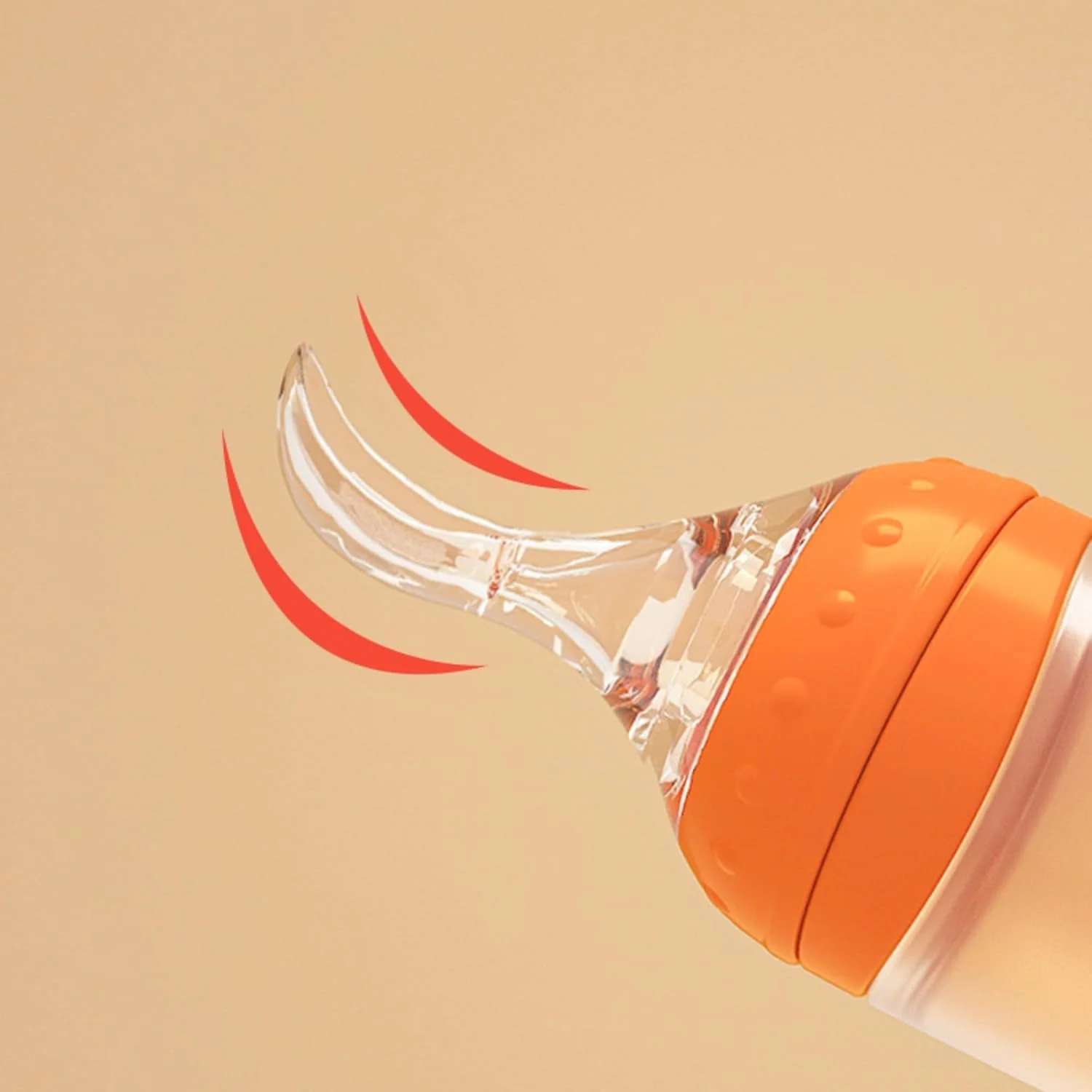 شیشه شیر غذاخوری سیلیکونی کودک Unyve با قاشق - 120 میلی لیتر، فیدر فشاری بدون BPA برای کودکان نوپا، ایده آل برای غذاهای نیمه جامد، غلات، پوره ها و طراحی ضد نفخ (خاکستری)