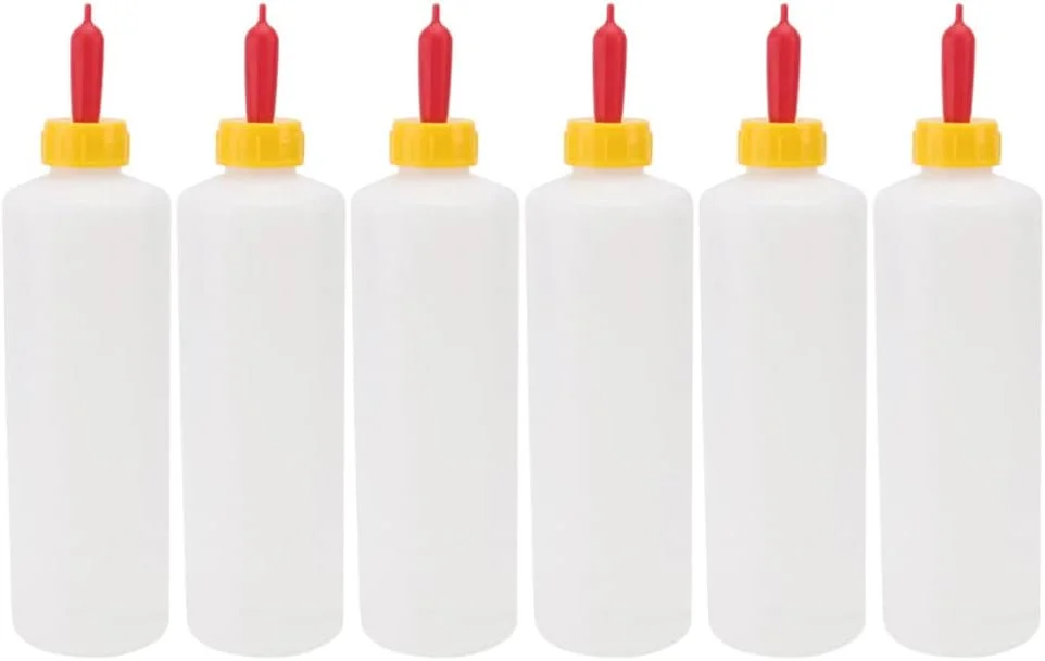 Yardwe 6 عدد شیشه شیر بره، شیشه شیر حیوانات، شیشه شیر بره، شیشه شیر بز، شیشه شیر گوساله برای بره، توله سگ، کره اسب، گوساله 400 میلی لیتر سفید