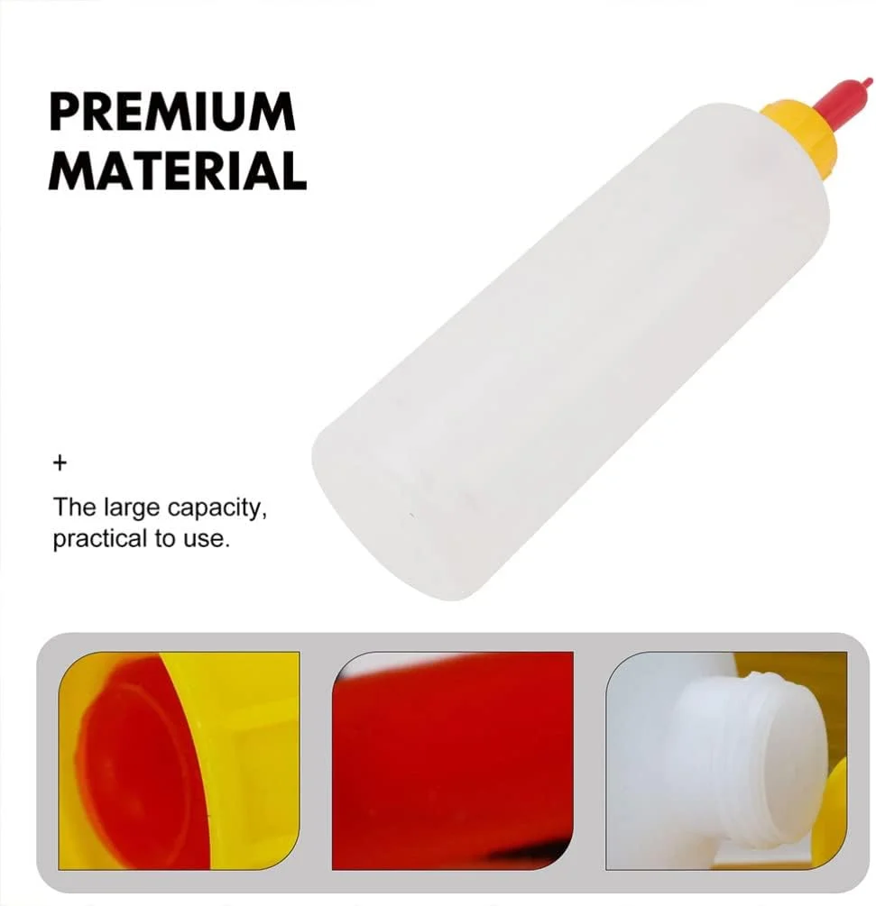 Yardwe 6 عدد شیشه شیر بره، شیشه شیر حیوانات، شیشه شیر بره، شیشه شیر بز، شیشه شیر گوساله برای بره، توله سگ، کره اسب، گوساله 400 میلی لیتر سفید