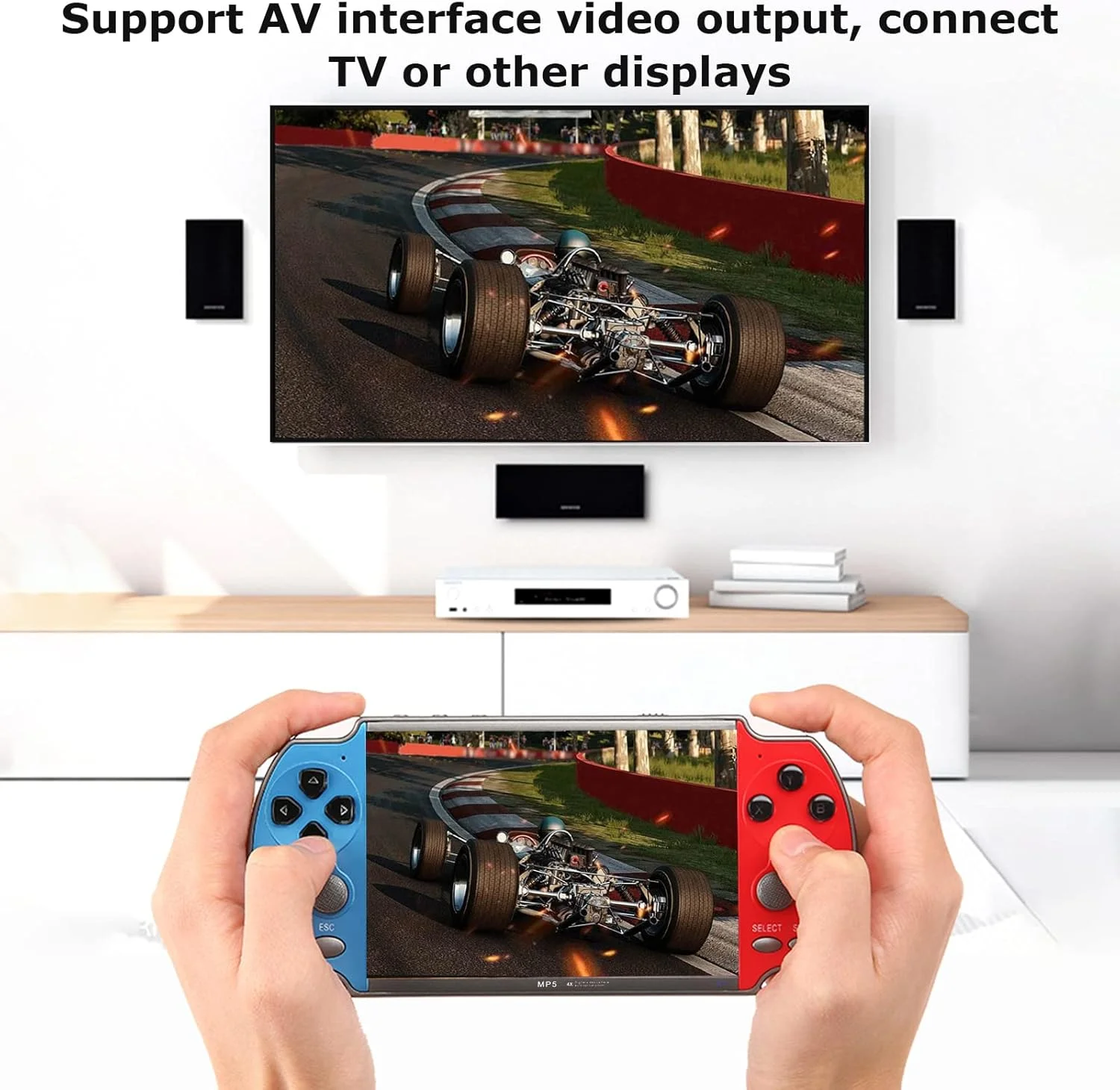 کنسول بازی دستی Eacam X7 با صفحه نمایش 4.3 اینچی، دو دسته بازی، حافظه 8 گیگابایتی، دارای 1000 بازی داخلی، کنترلر بازی MP5 با قابلیت خروجی تلویزیون کنسول بازی دستی Eacam X7 با صفحه نمایش 4.3 اینچی، دو دسته بازی، حافظه 8 گیگابایتی، دارای 1000 بازی داخلی، کنترلر بازی MP5 با قابلیت خروجی تلویزیون