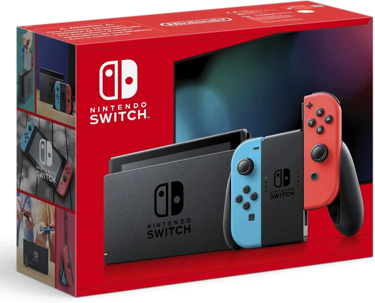 کنسول نینتندو سوییچ با Joy-Con آبی نئون و قرمز نئون