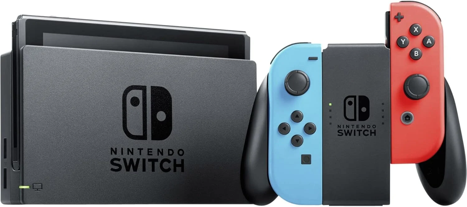 کنسول نینتندو سوییچ با Joy-Con آبی نئون و قرمز نئون کنسول نینتندو سوییچ با Joy-Con آبی نئون و قرمز نئون