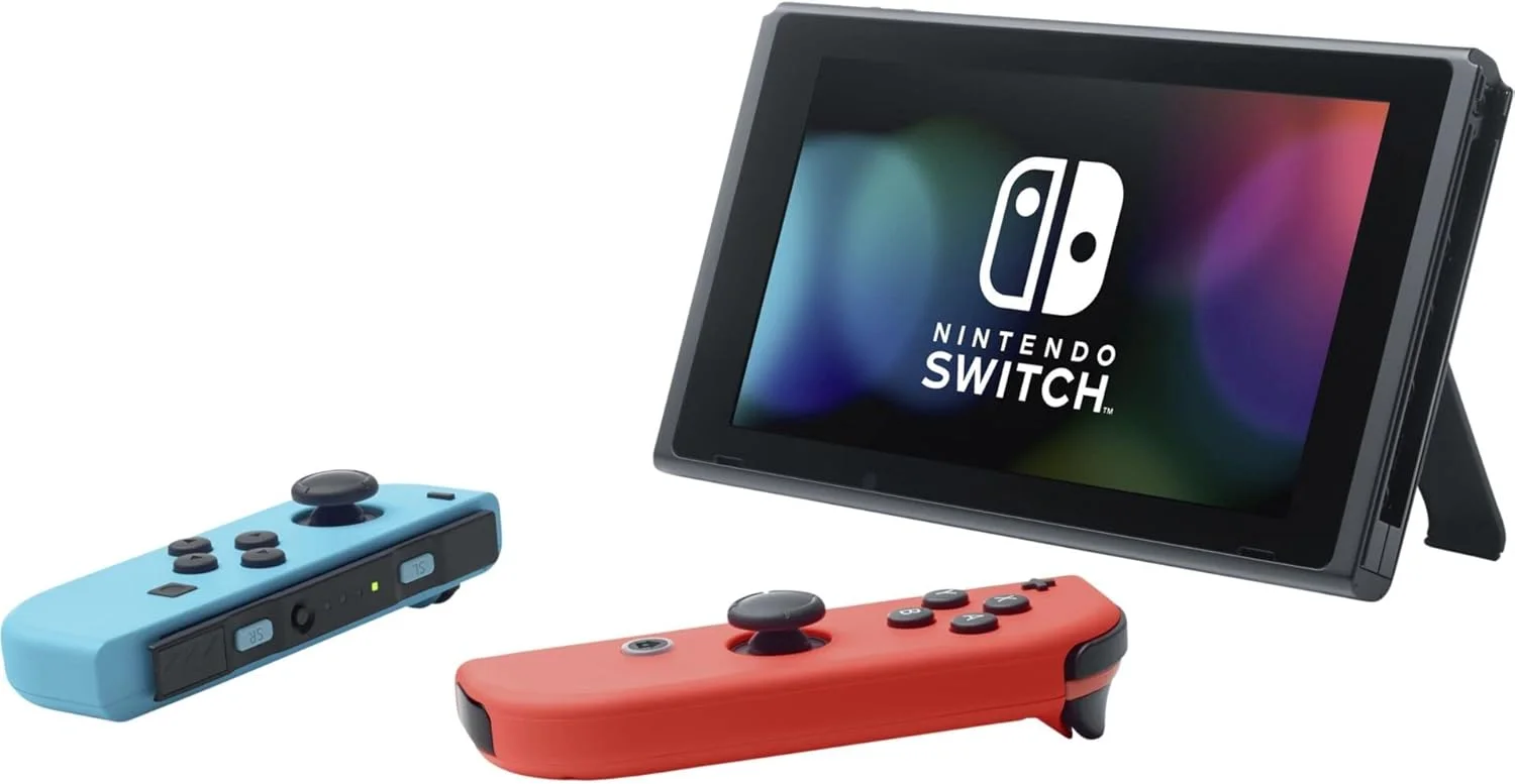 کنسول نینتندو سوییچ با Joy-Con آبی نئون و قرمز نئون کنسول نینتندو سوییچ با Joy-Con آبی نئون و قرمز نئون