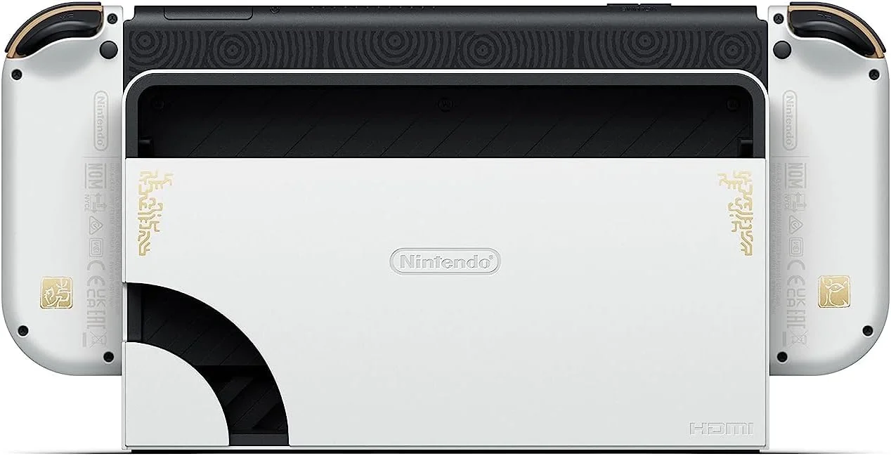کنسول نینتندو سوییچ - مدل OLED: نسخه The Legend of Zelda: Tears of the Kingdom، کنترلر و داک نینتندو سوییچ با طرح The Legend of Zelda، نسخه ژاپنی، سازگار با منطقه ایالات متحده، شامل کنسول نینتندو سوییچ - مدل OLED: نسخه The Legend of Zelda: Tears of the Kingdom، کنترلر و داک نینتندو سوییچ با طرح The Legend of Zelda، نسخه ژاپنی، سازگار با منطقه ایالات متحده، شامل