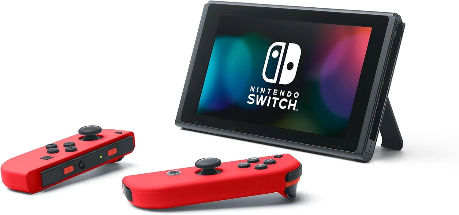 کنسول نینتندو سوییچ با یک جفت Joy-Con قرمز + 1 کد دانلود برای Super Mario Odyssey کنسول نینتندو سوییچ با یک جفت Joy-Con قرمز + 1 کد دانلود برای Super Mario Odyssey